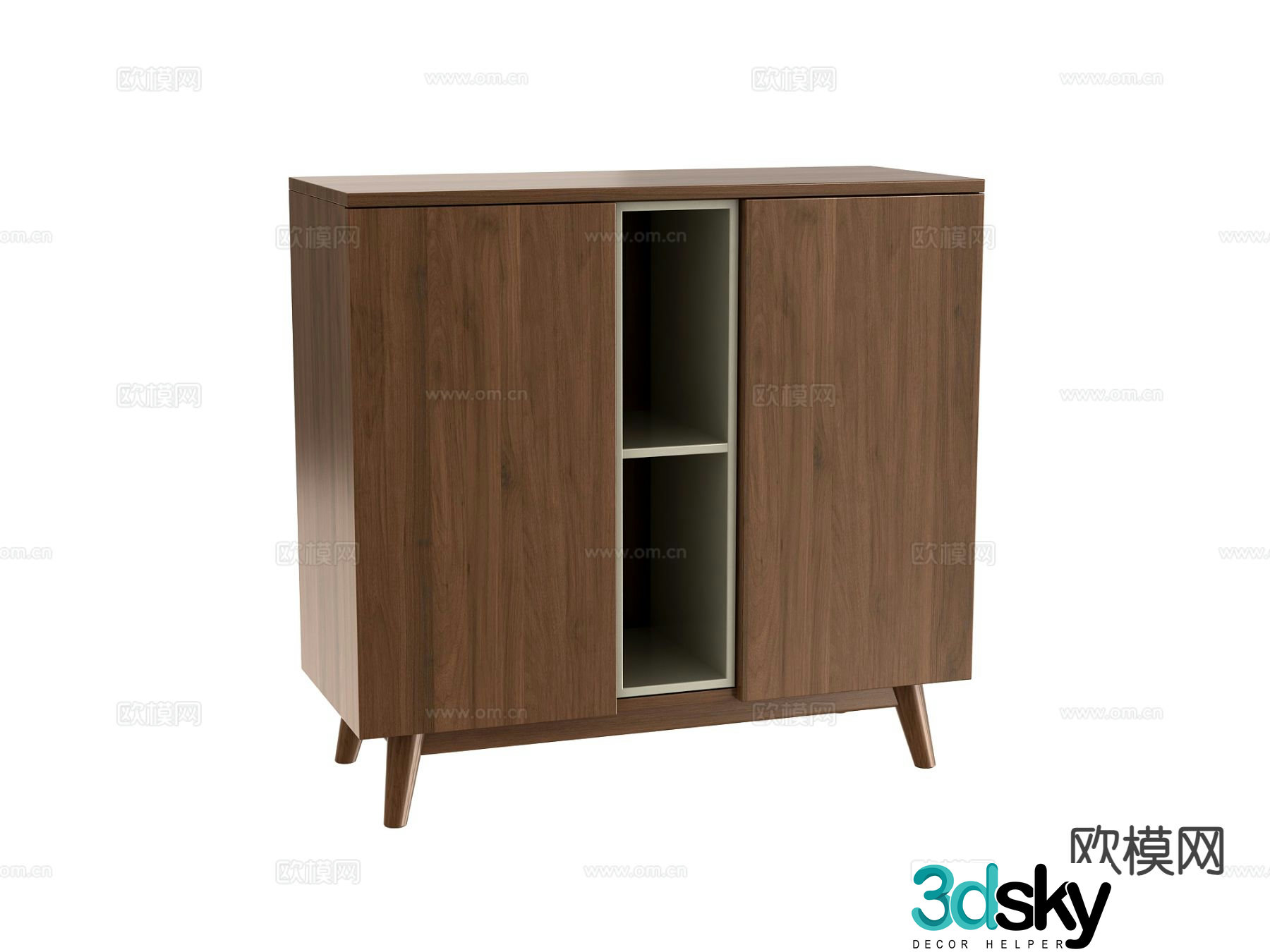 solid wood chest 3d model