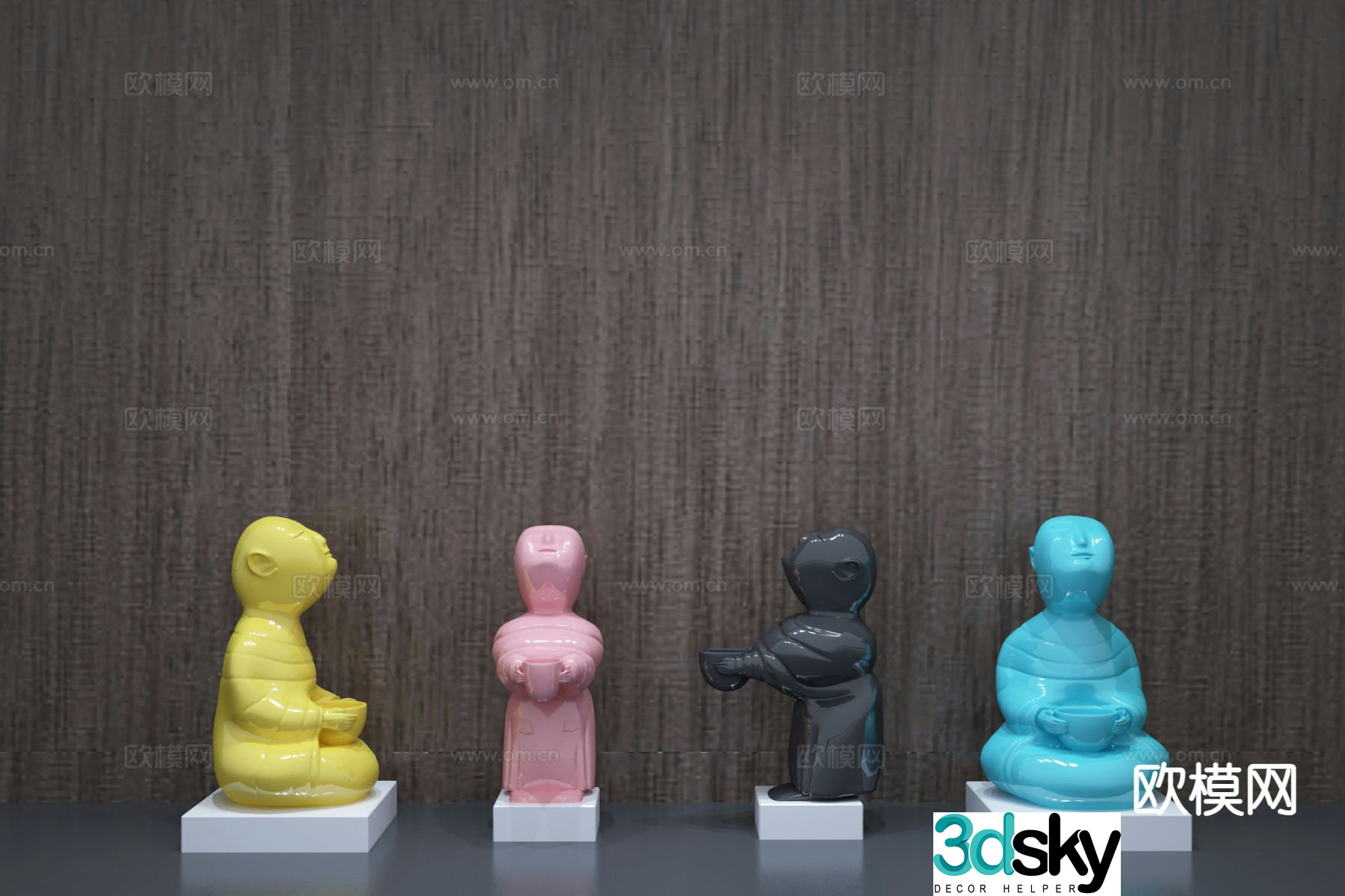 Modern jewelry handicrafts figurine porcelain 3D model