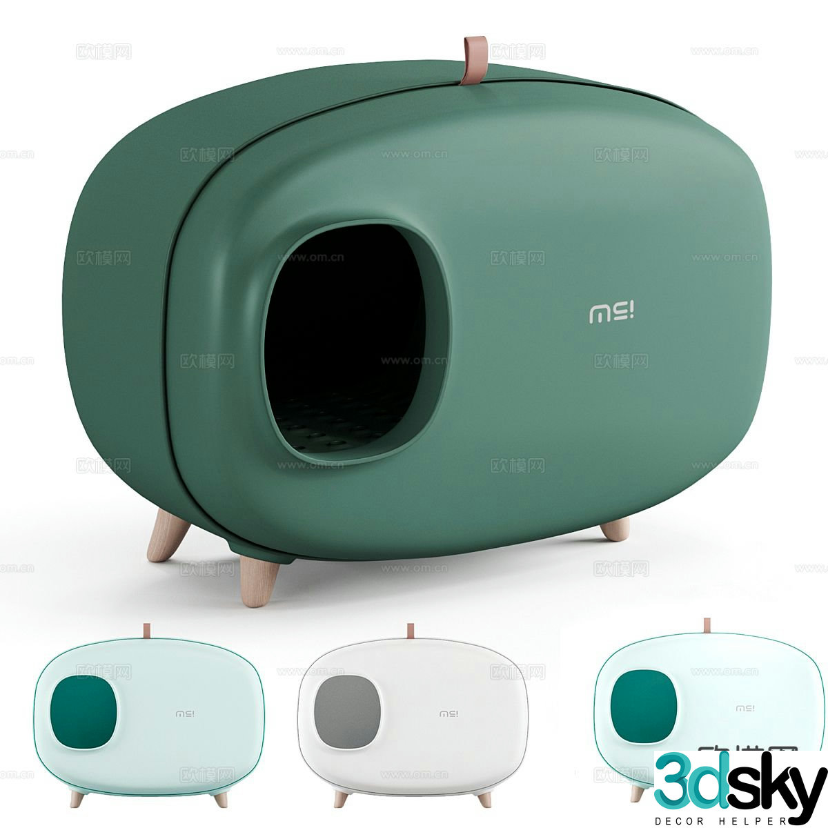 Cat litter cat tray cat house 3d model
