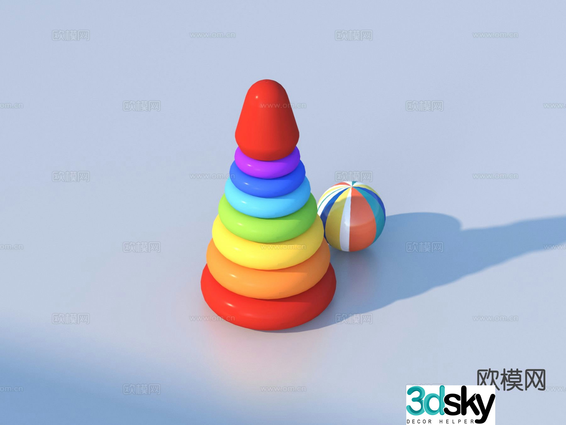 Toy building blocks 3d model