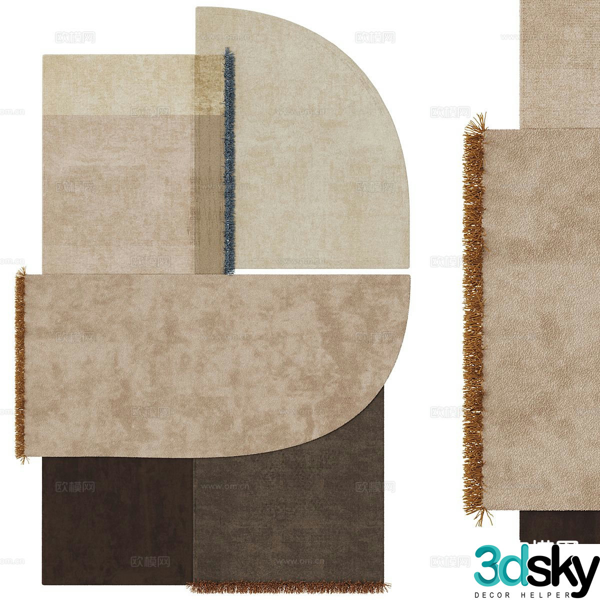 Special shaped carpet 3d model