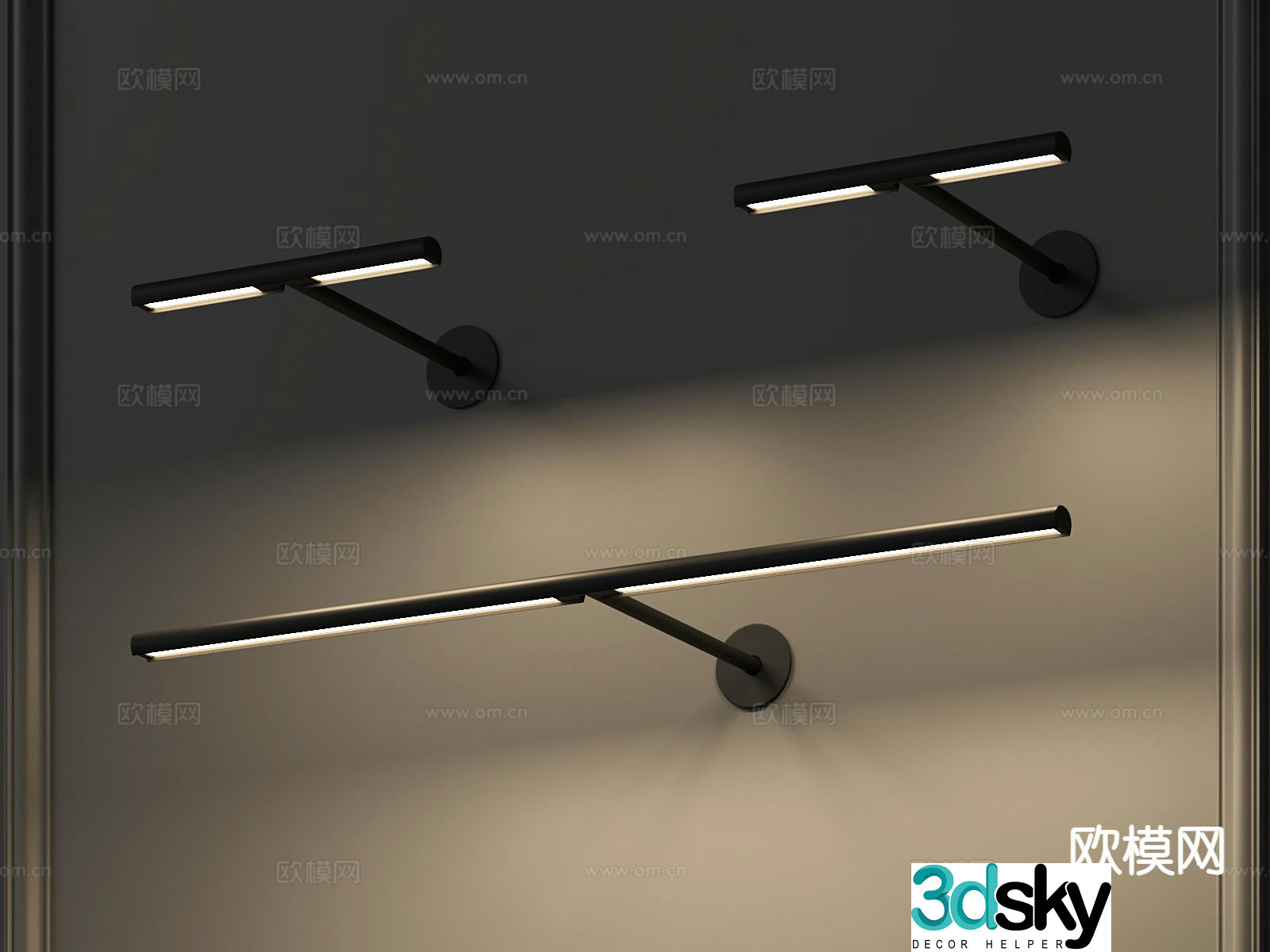Modern wall light metal wall light 3d model