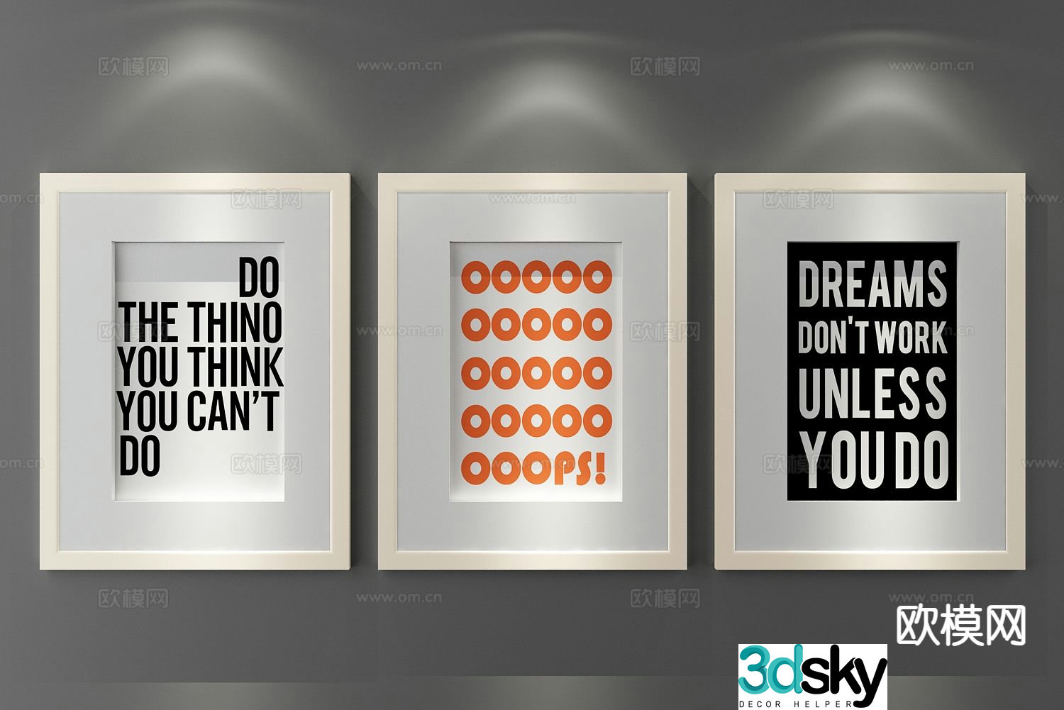 Decorative painting art painting hanging painting 3d model