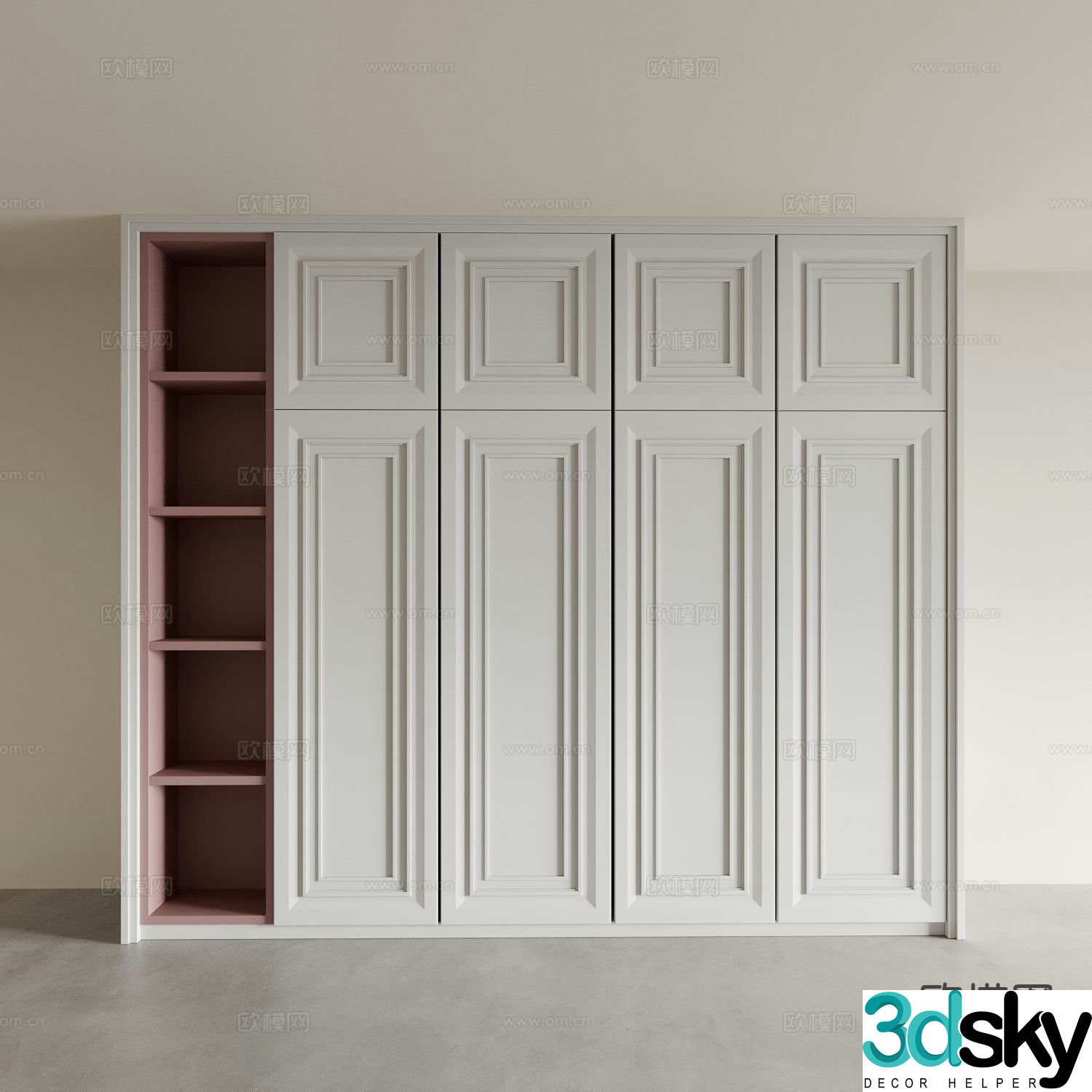French wardrobe 3d model