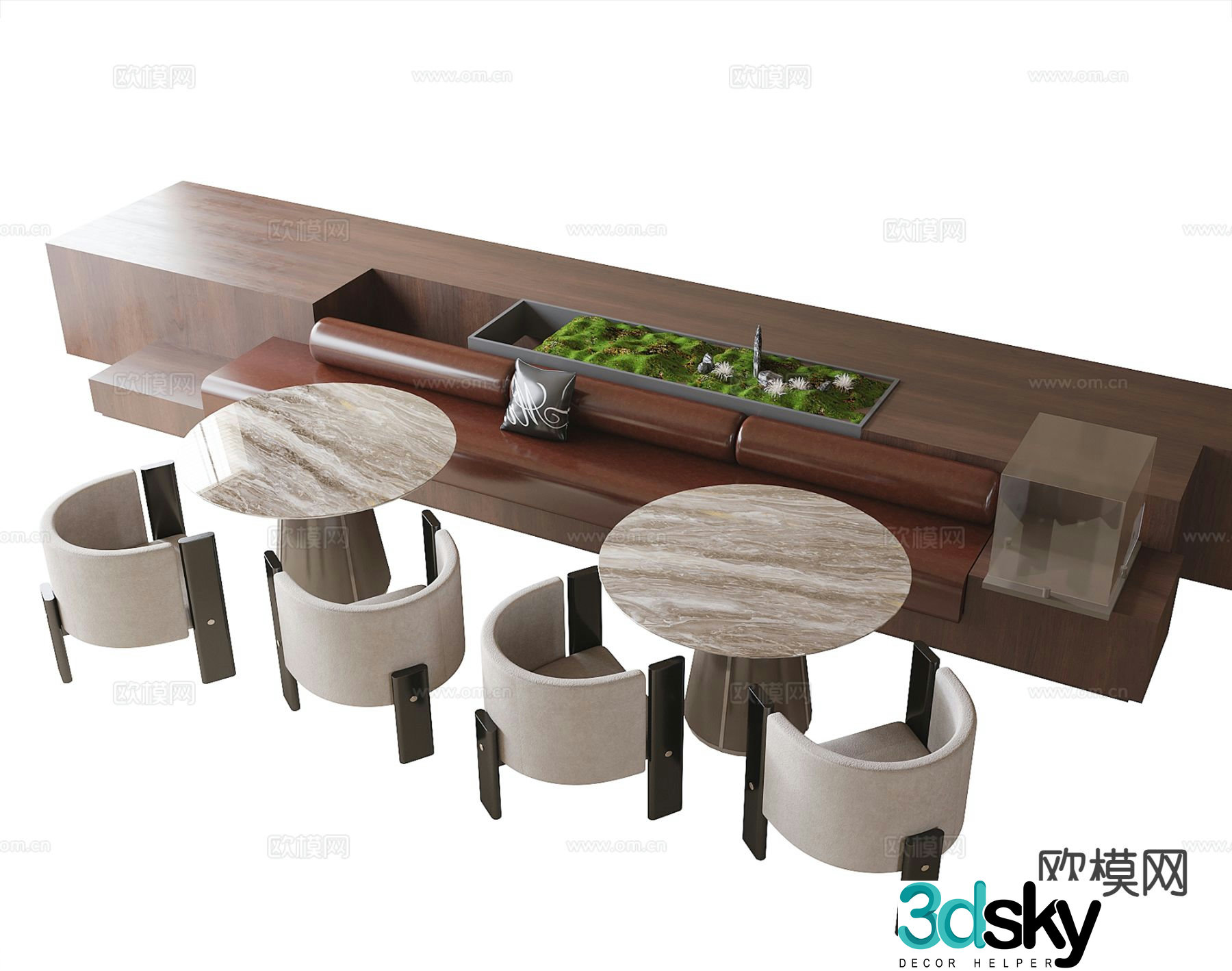 Modern sales office negotiation tables and chairs coffee tables and chairs leisure tables and chairs 3D model