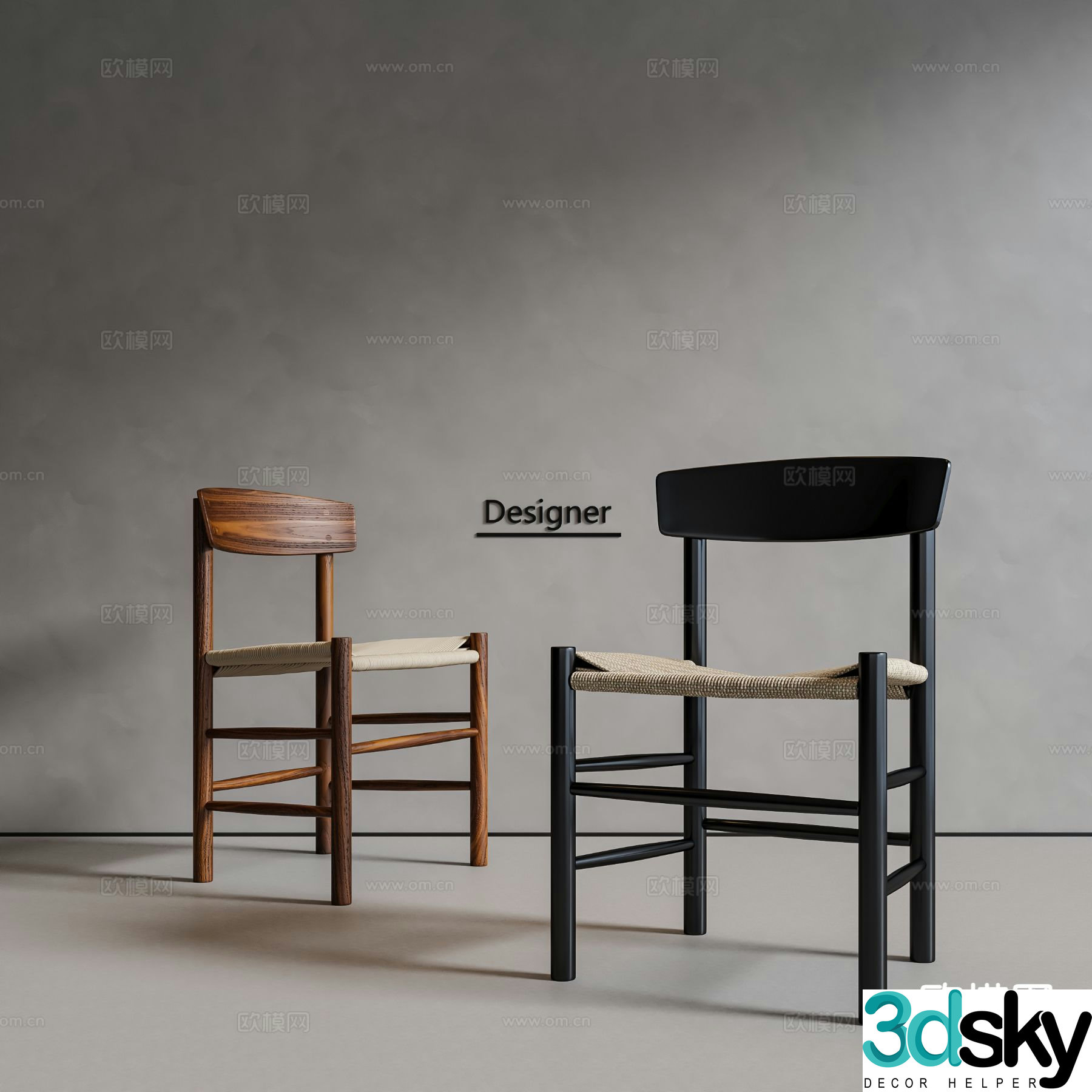 Wabi-sabi chair single chair 3d model