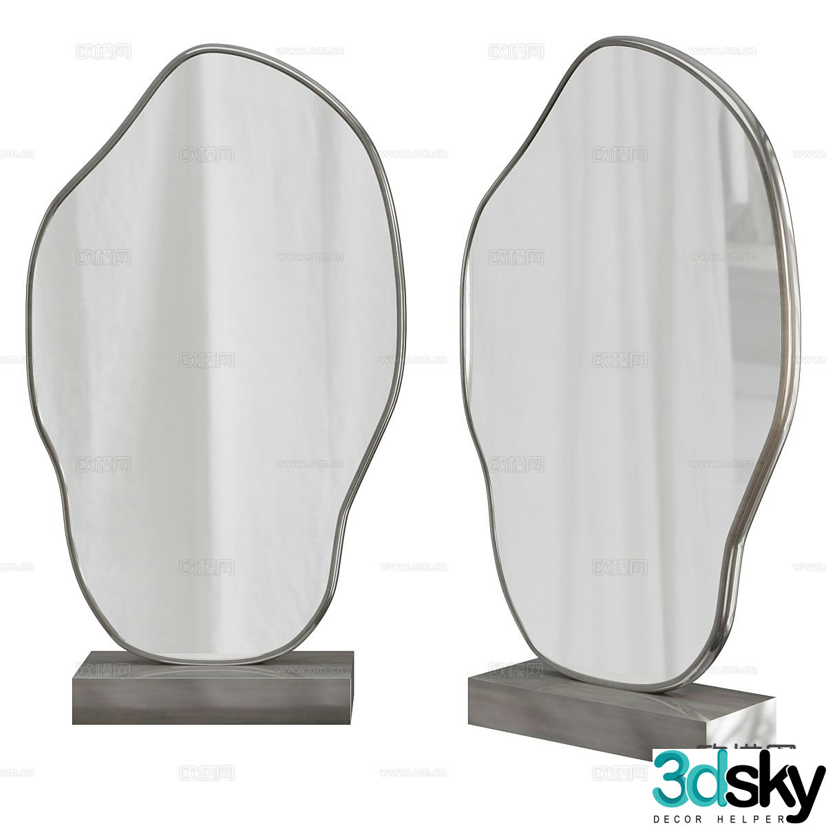 Mirror decorative mirror standing mirror 3d model