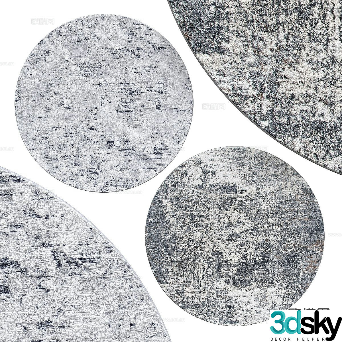 Round carpet 3d model