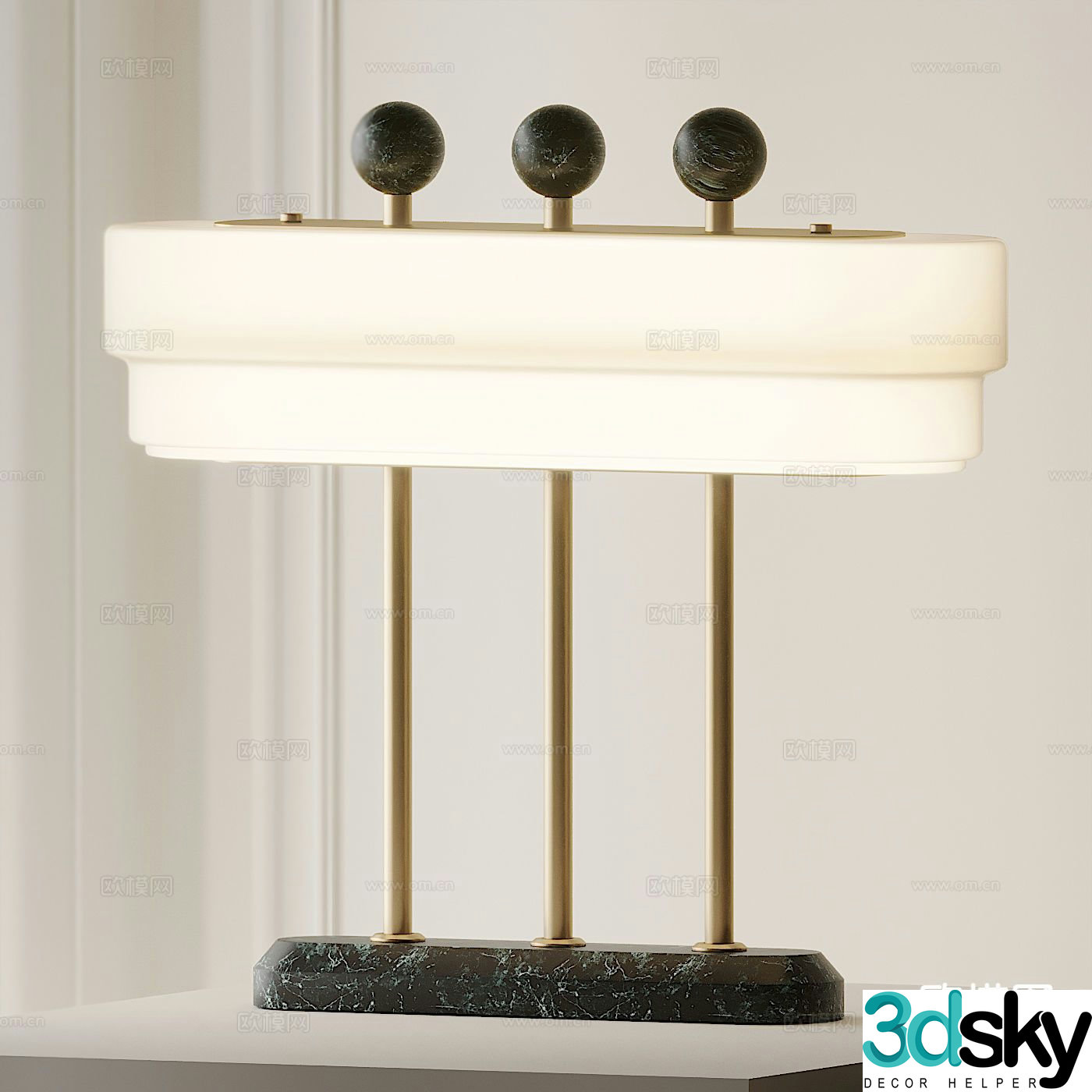 Light luxury table lamp 3D model