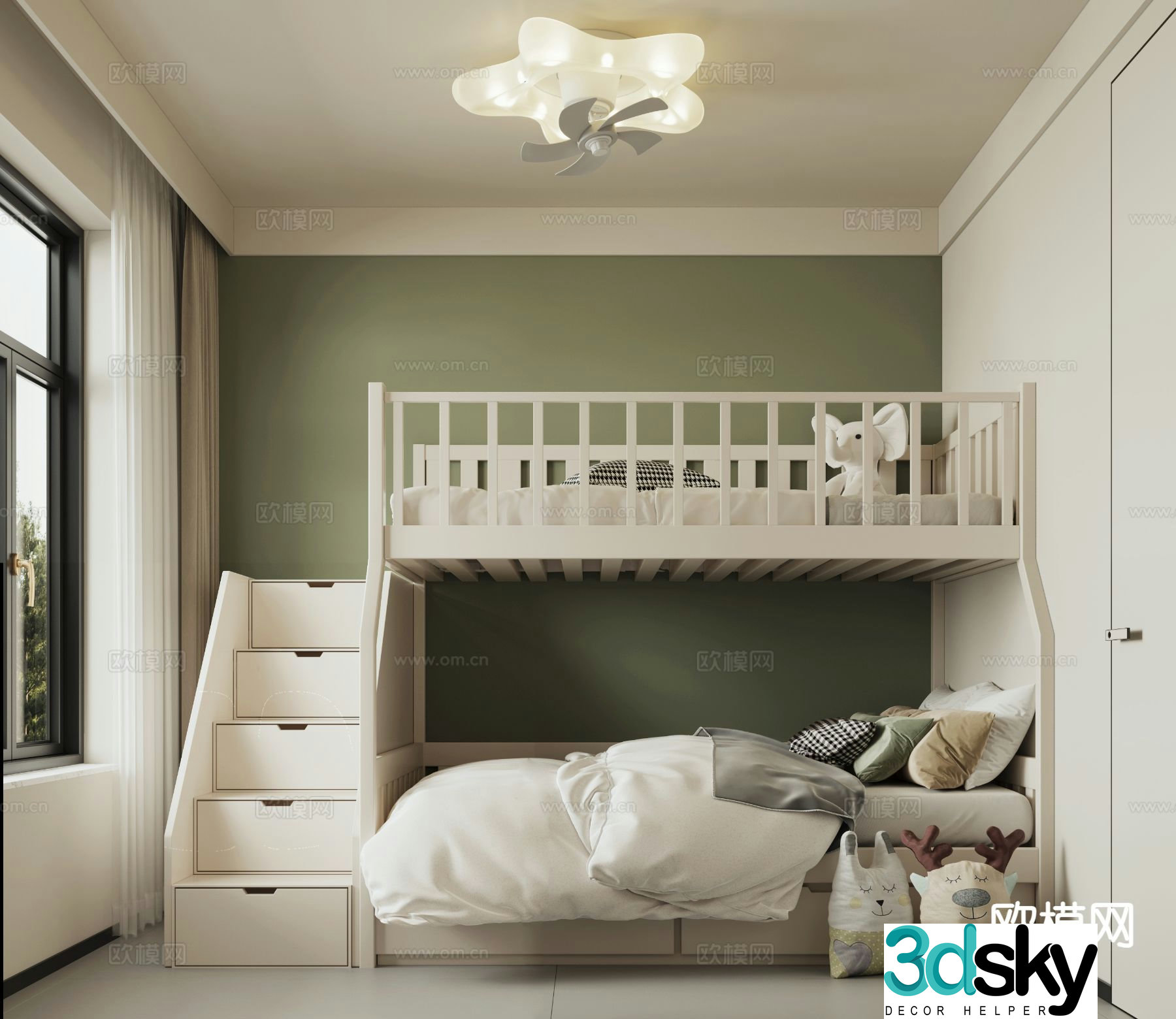 Modern children’s room children’s room 3d model