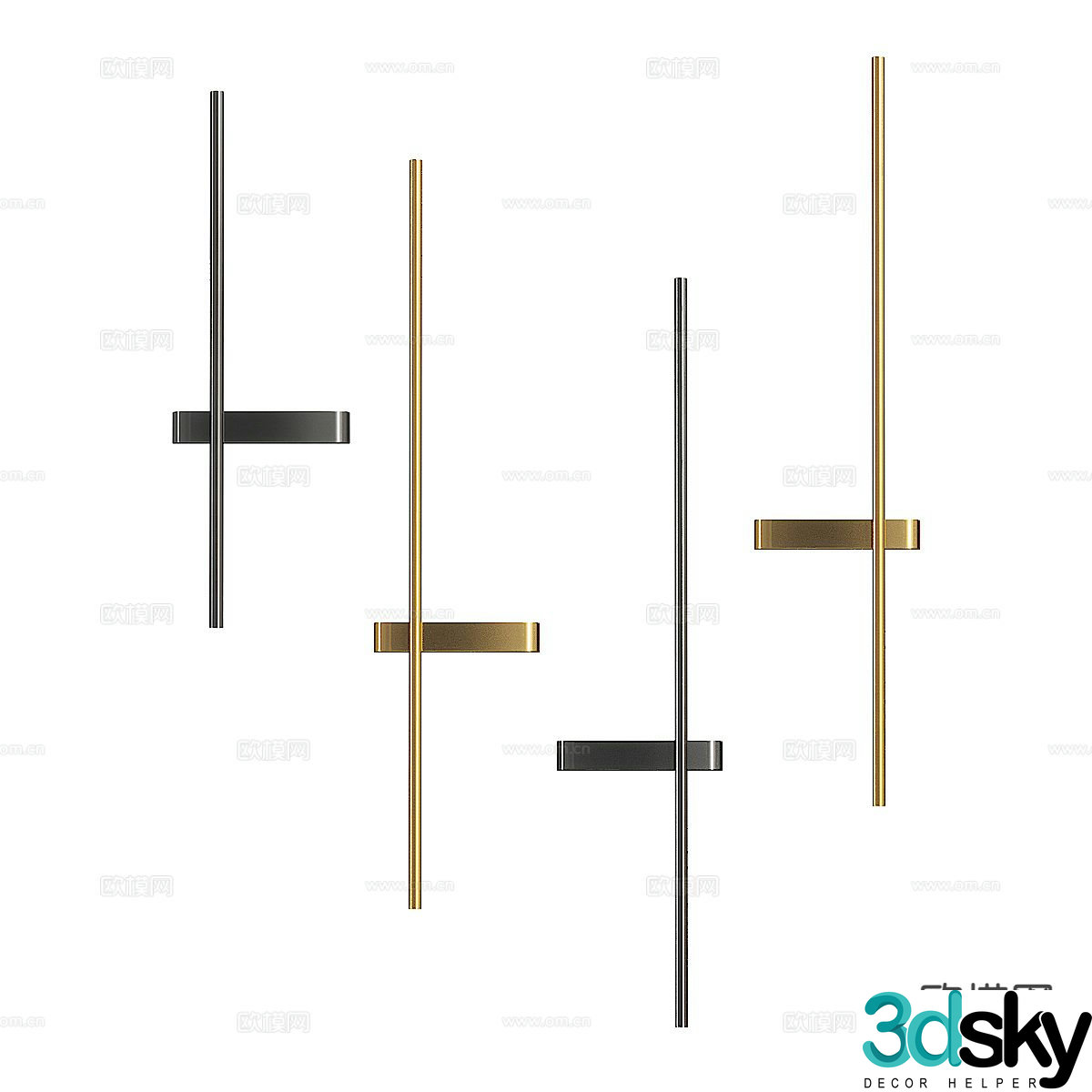 Light luxury wall lamp 3D model