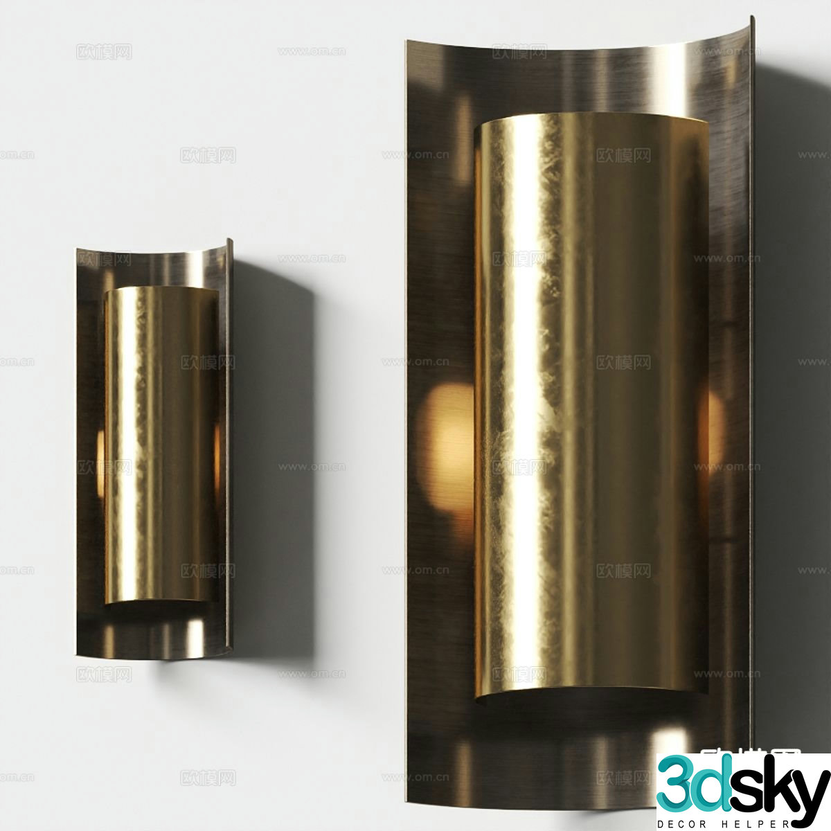 Light luxury wall lamp 3D model