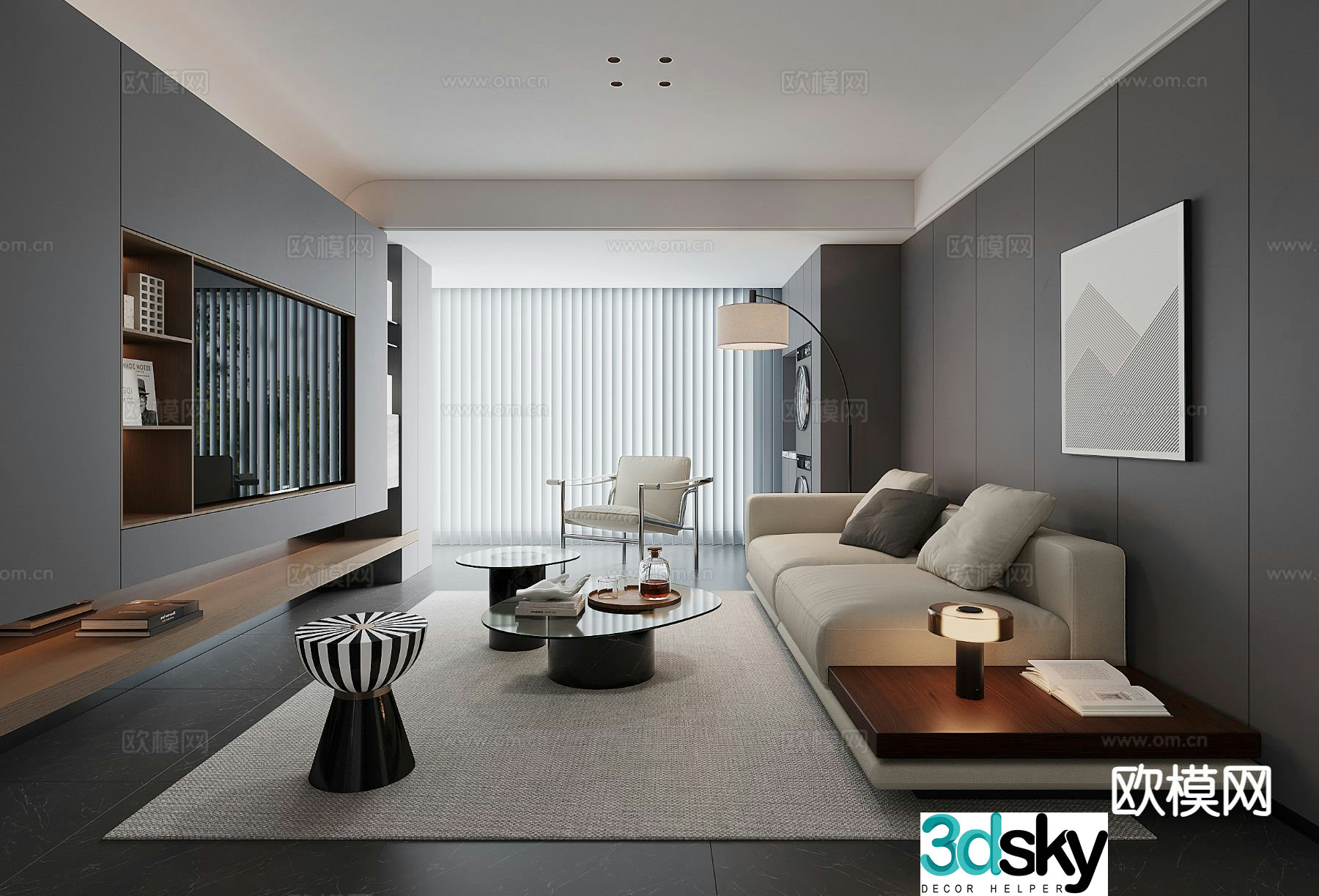 Modern living room 3d model