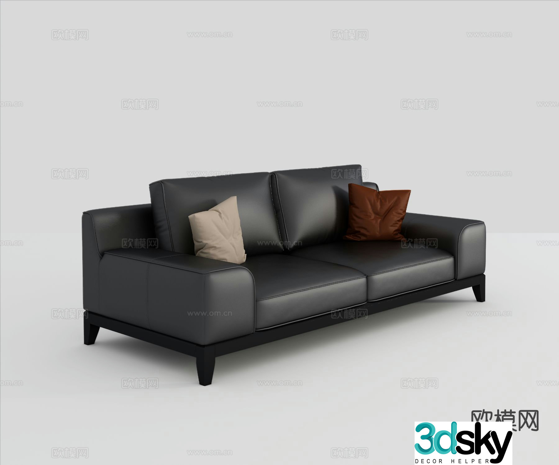Modern love sofa leather sofa 3d model