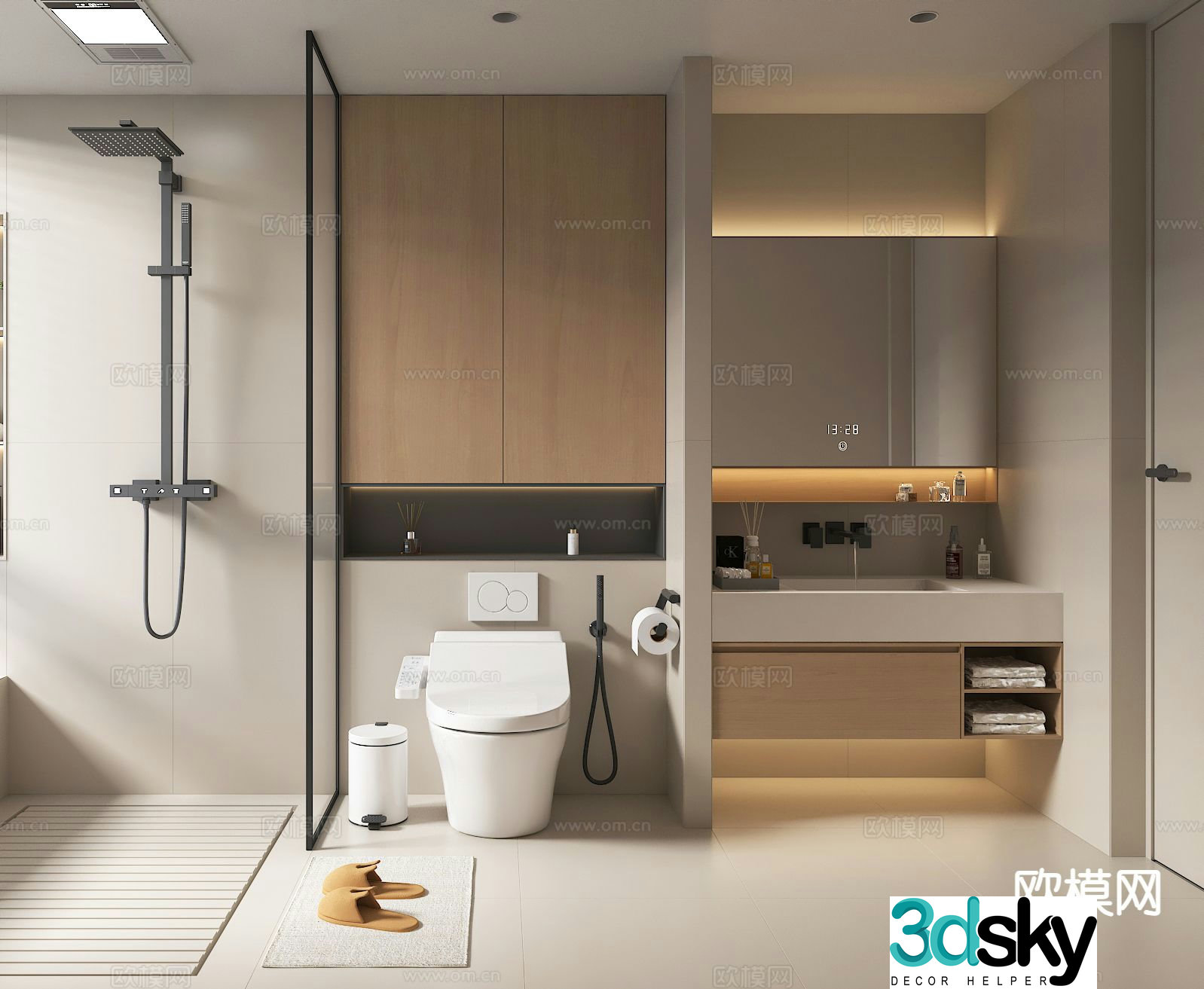 Modern bathroom bathroom 3d model
