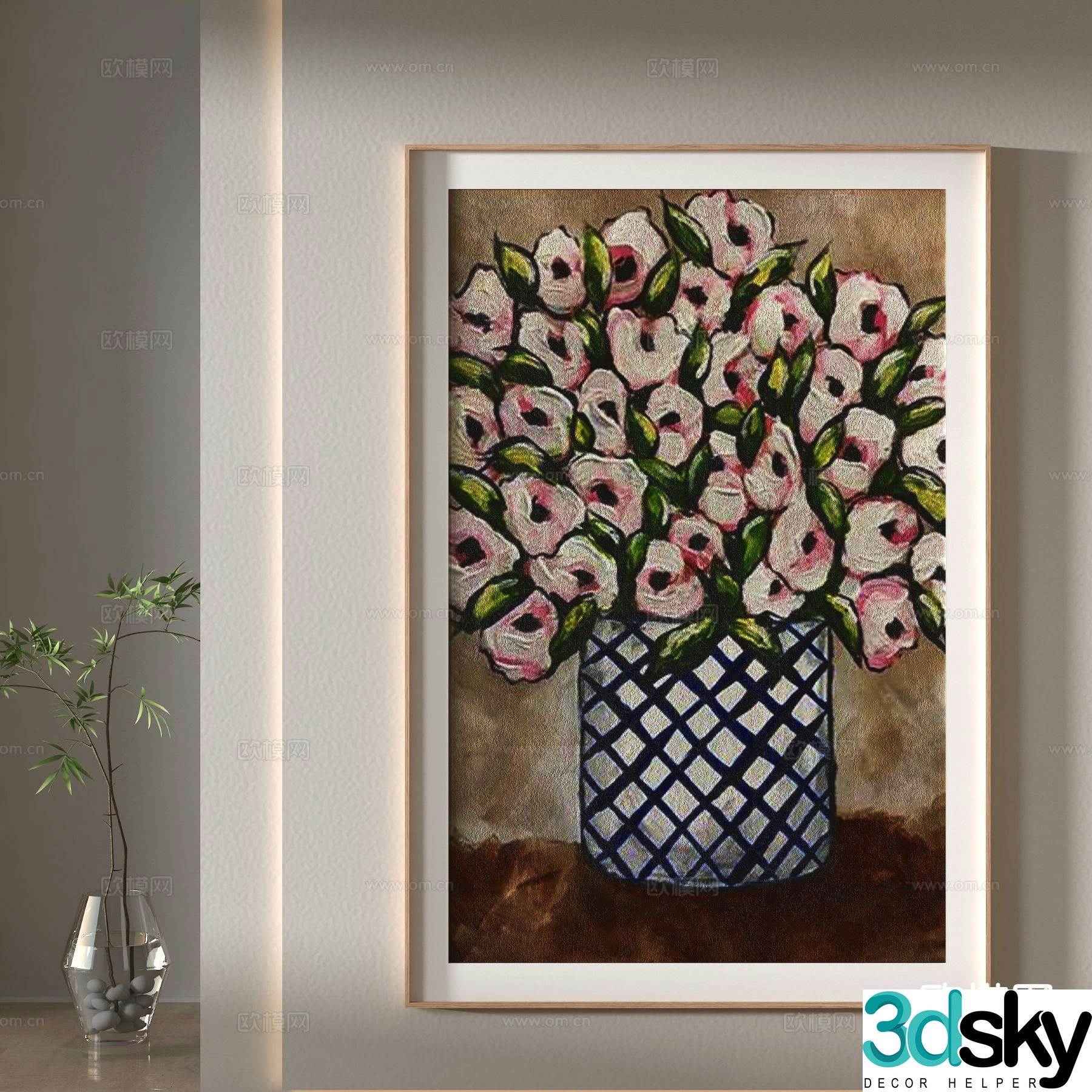 Decorative painting oil painting art painting hanging painting 3d model