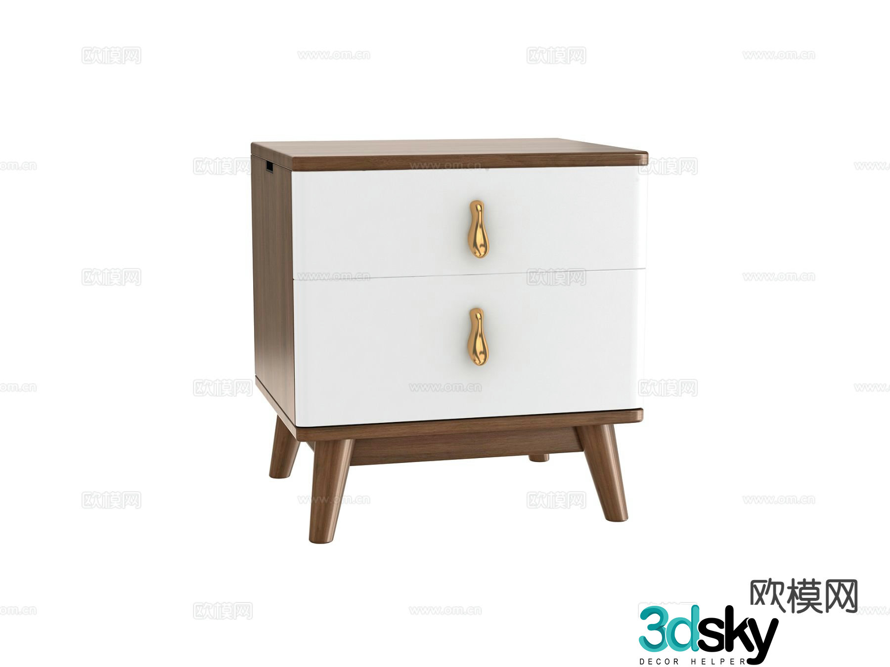 Modern bedside table 3d model