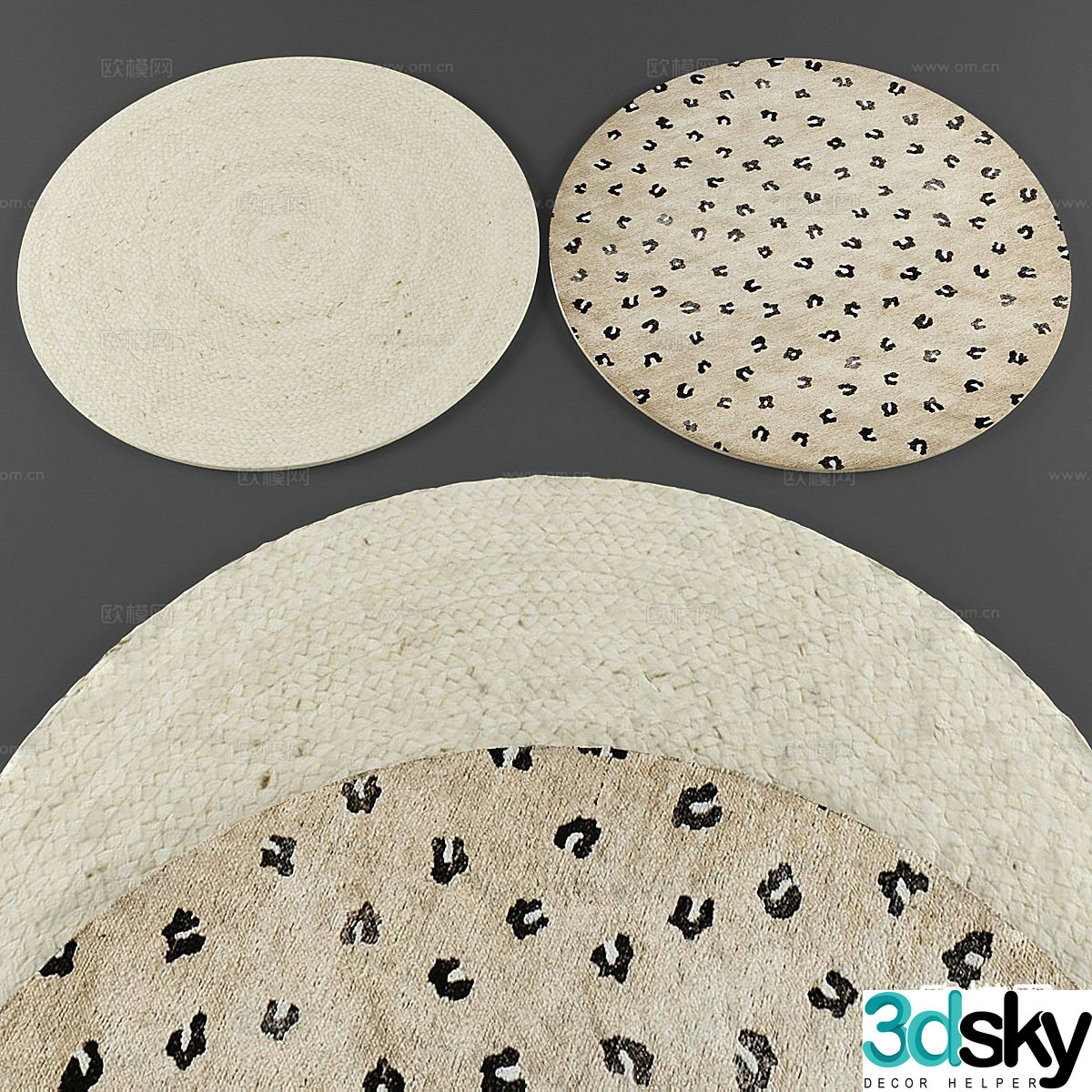 Round carpet 3d model