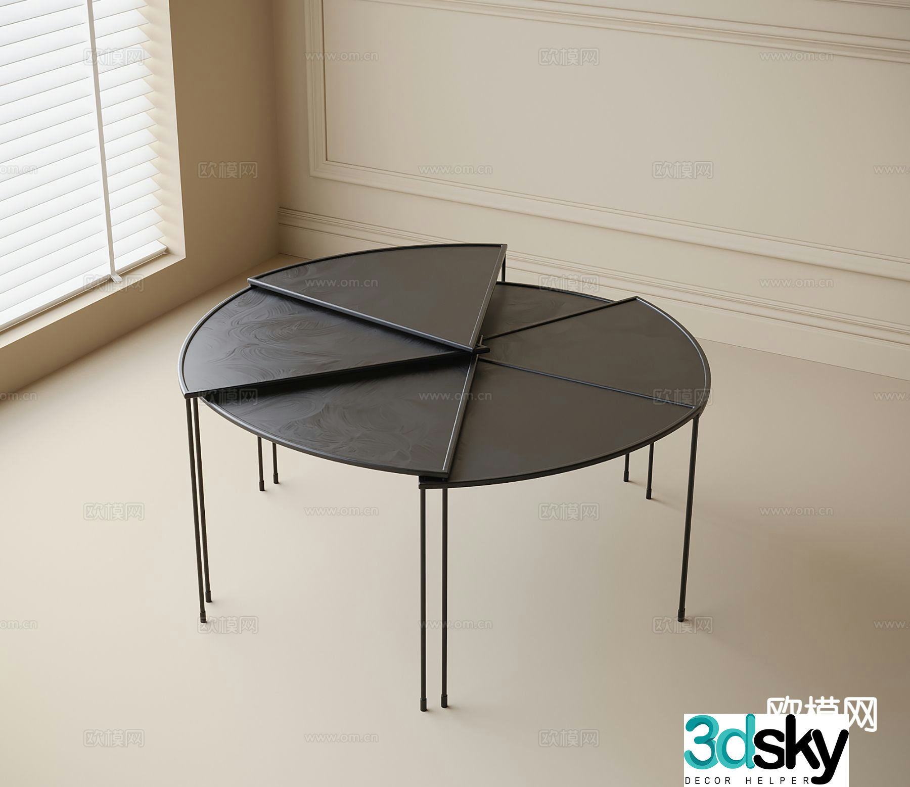 Special shaped coffee table simple coffee table 3d model