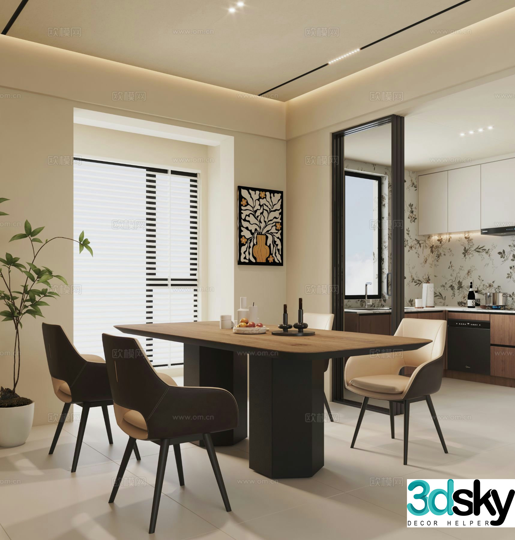 Italian restaurant 3d model