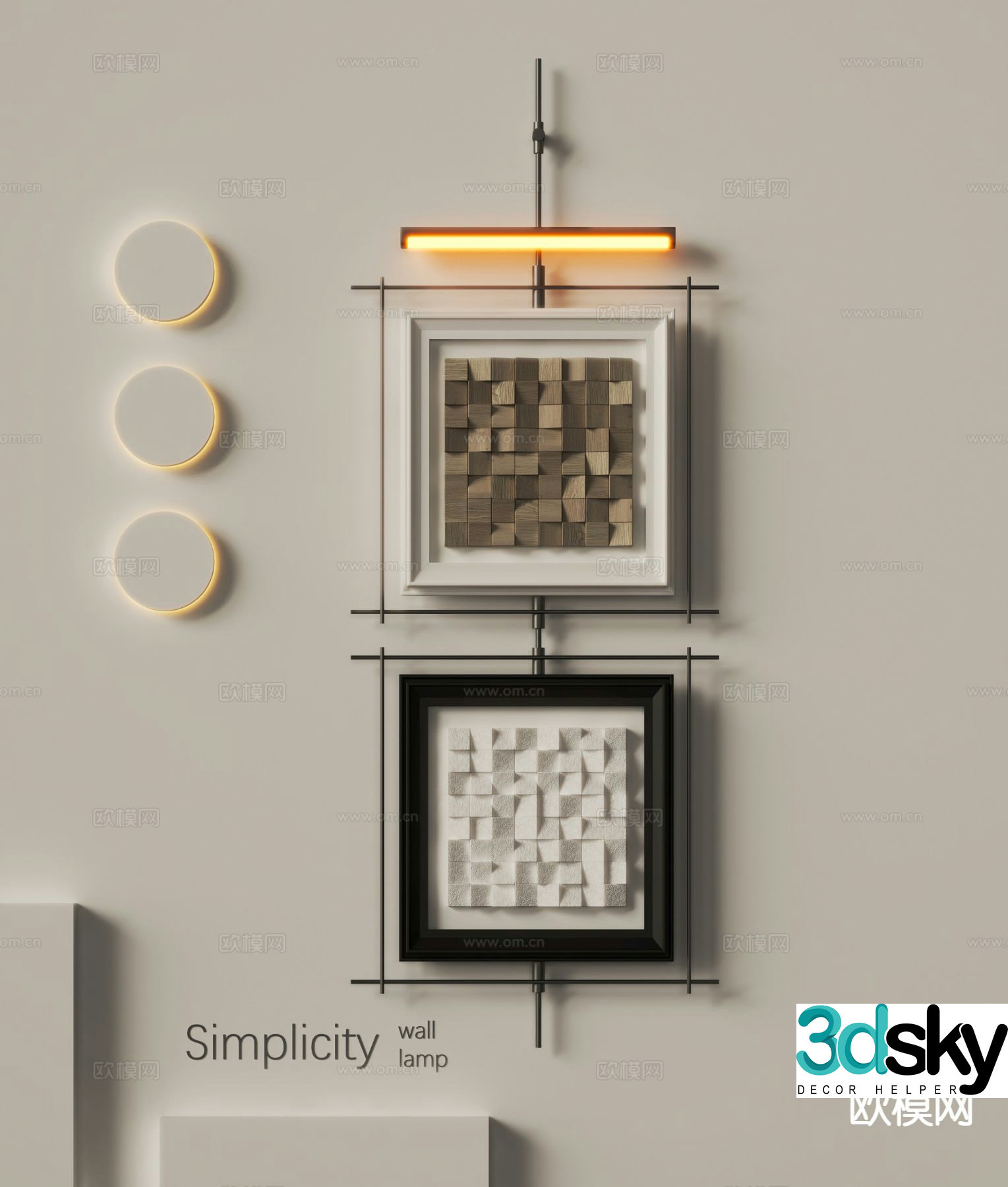 Decorative painting texture painting hanging painting 3d model