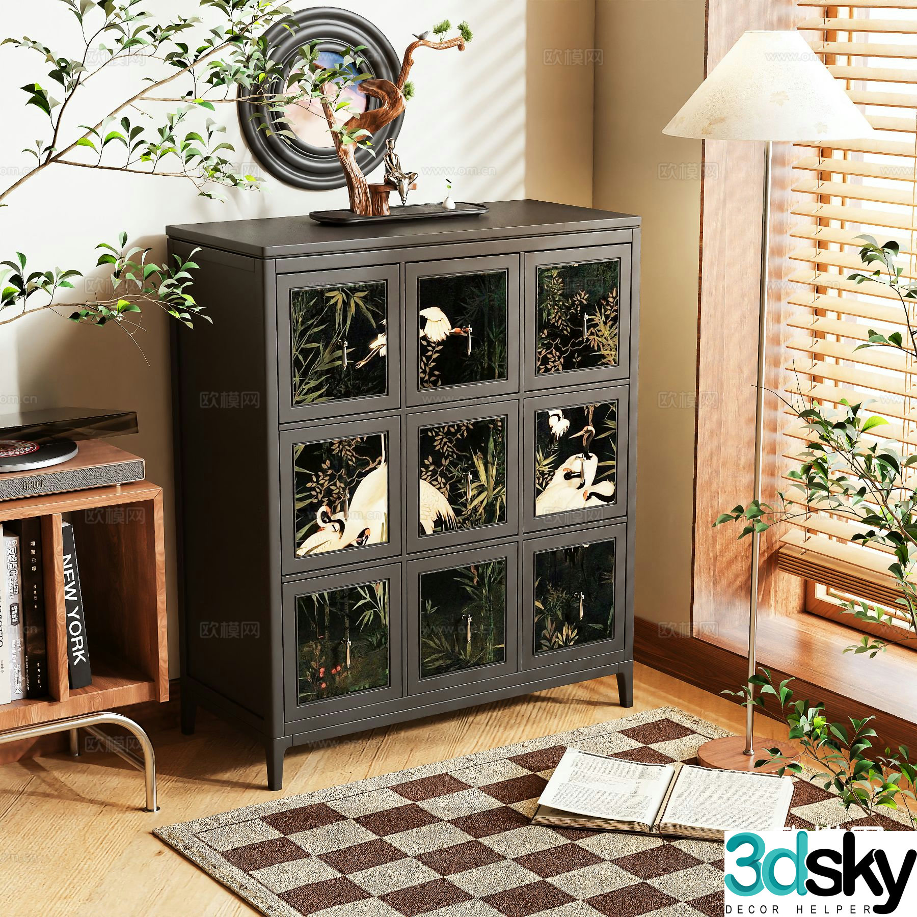 Medieval style chest of drawers 3D model
