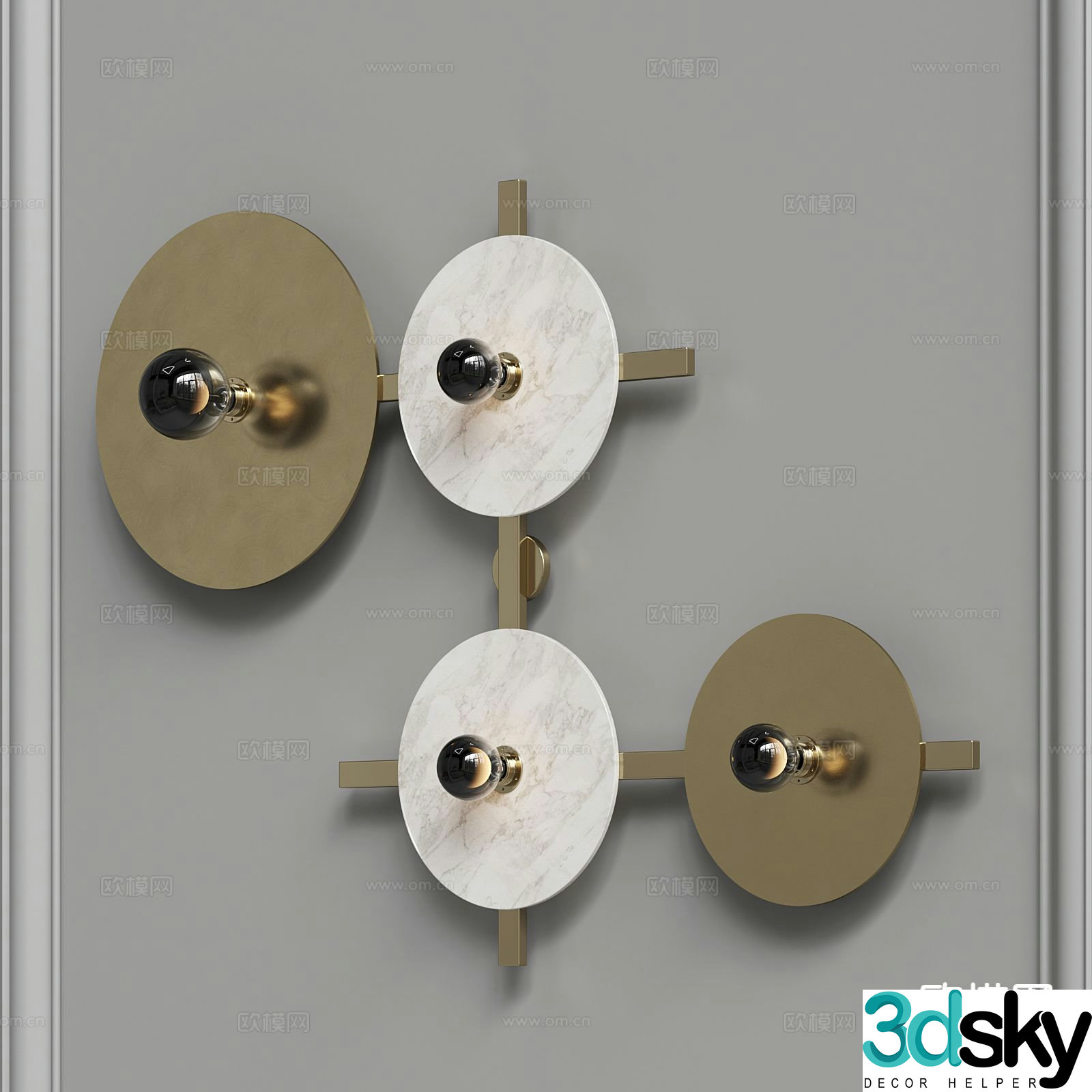 Modern wall light metal wall light 3d model