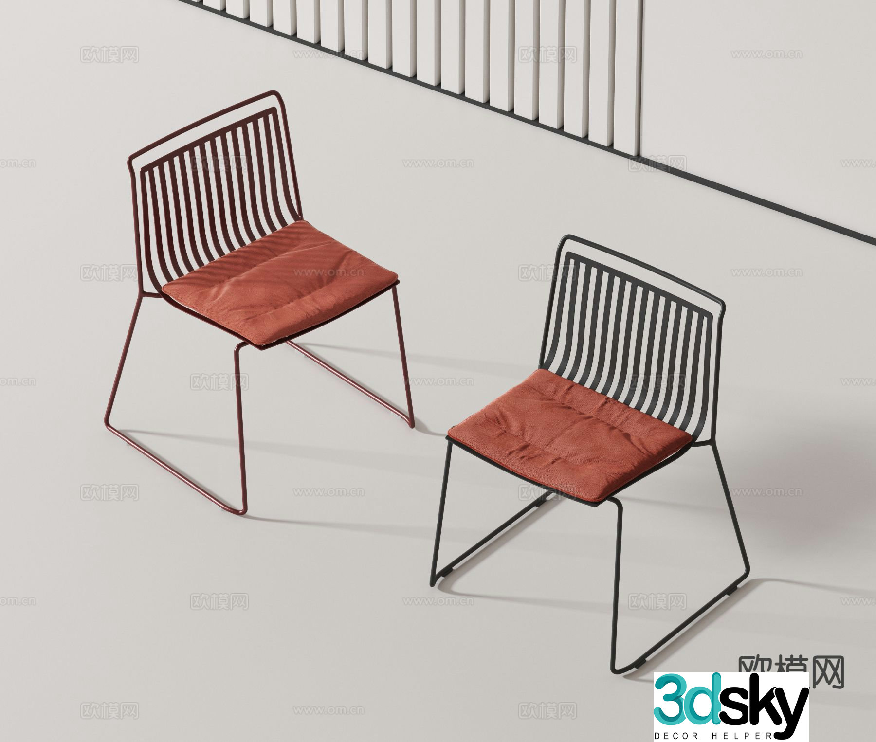 Modern single chair chair single chair 3d model