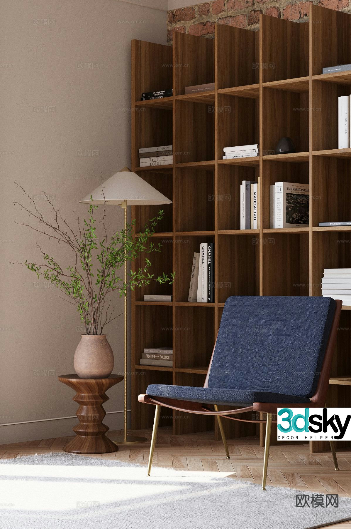 Modern chair leisure chair 3d model