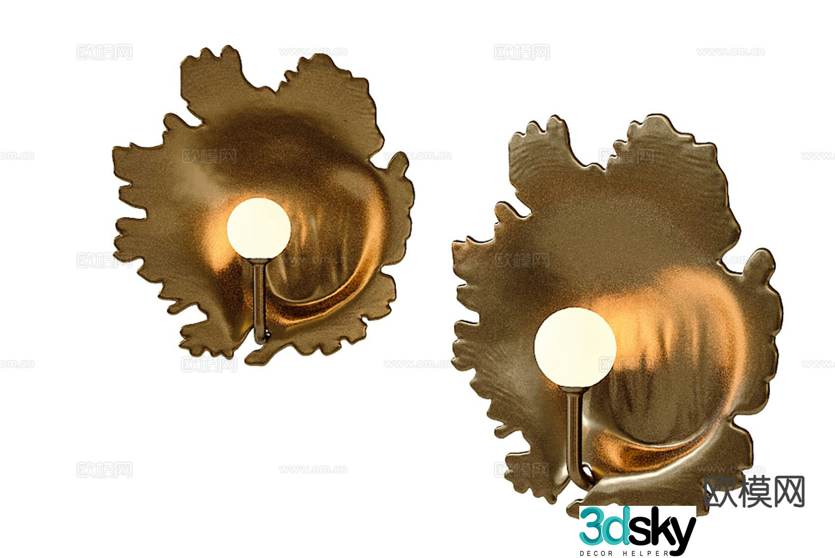 Light luxury wall lamp 3D model