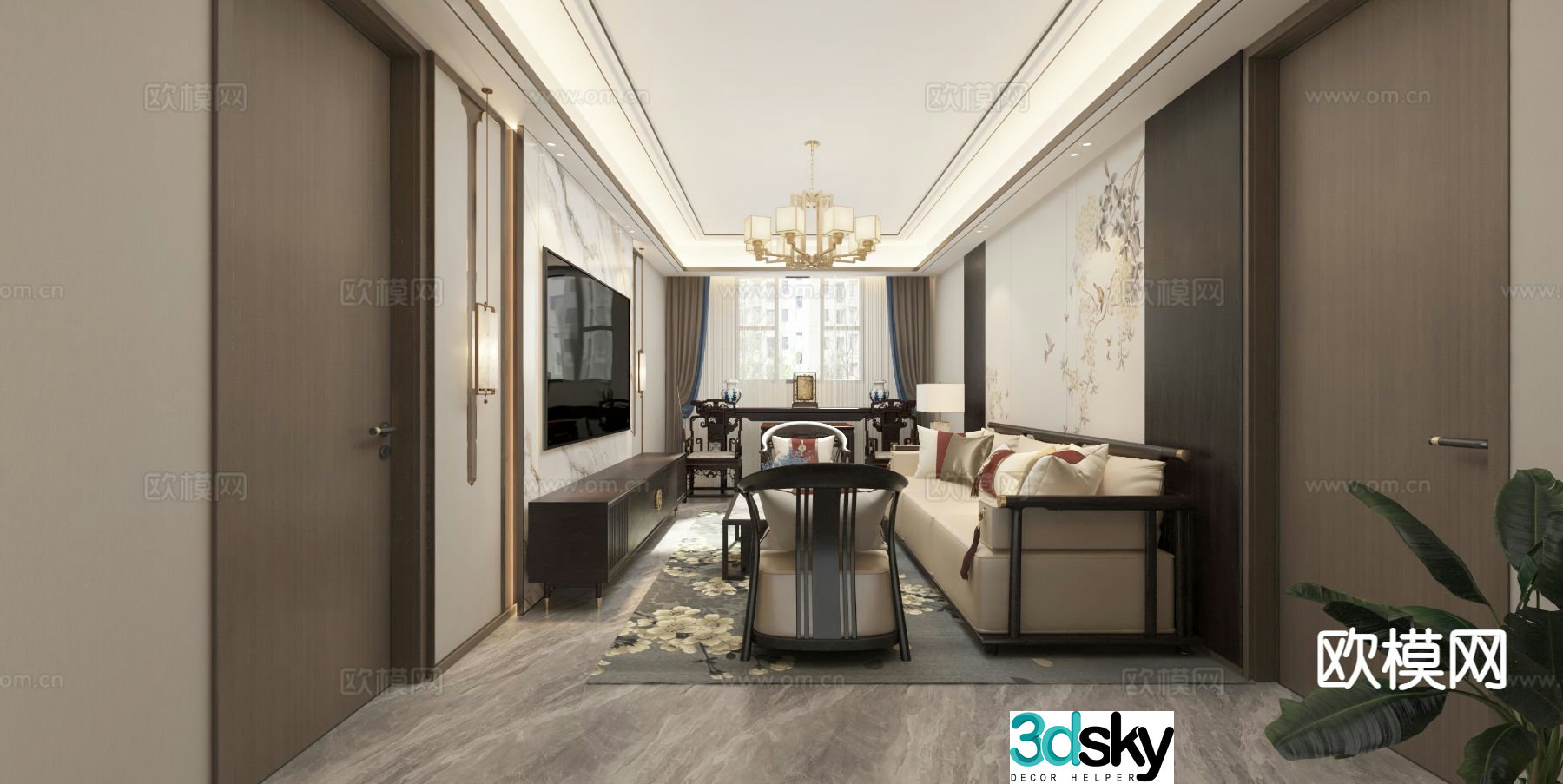 New Chinese restaurant 3D model