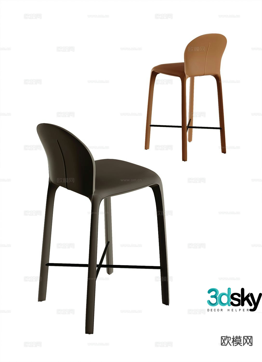bar stool bar stool high stool 3d model