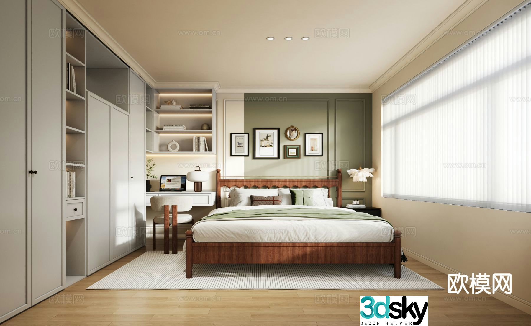 Medieval style bedroom master bedroom 3d model