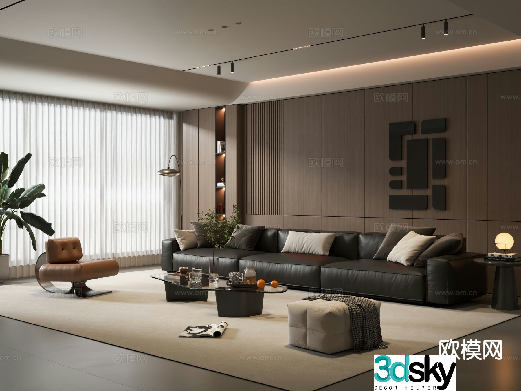 Italian living room 3d model