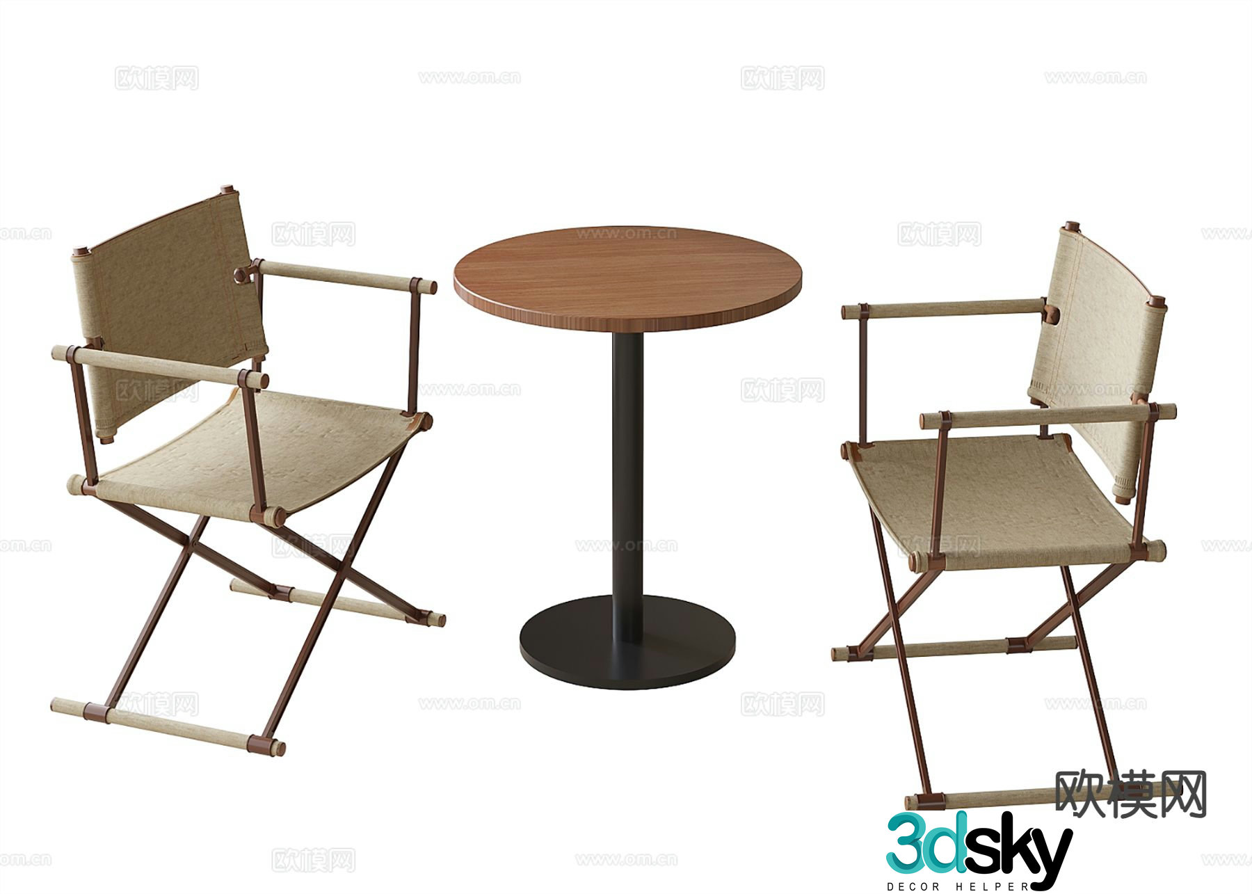 Modern coffee tables and chairs negotiation tables and chairs leisure tables and chairs folding chairs 3D model
