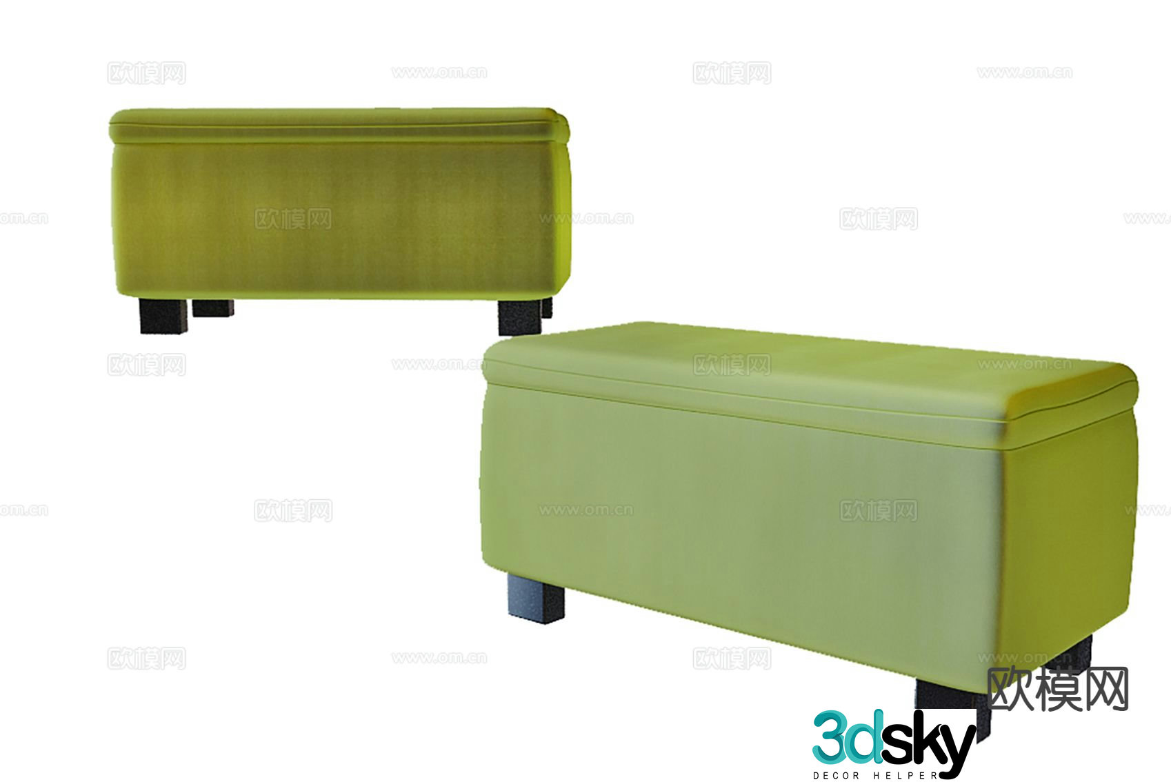 Modern stool sofa stool low stool 3d model