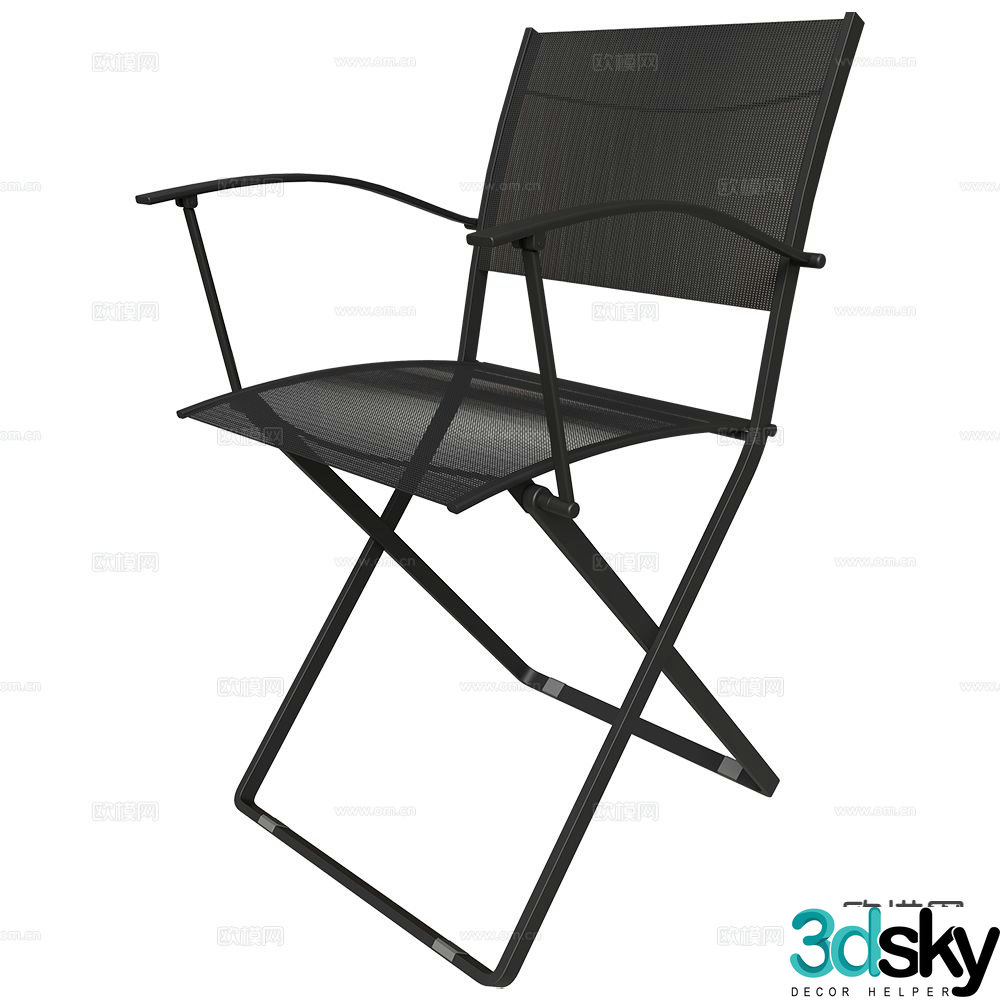 Modern outdoor chair folding chair 3d model