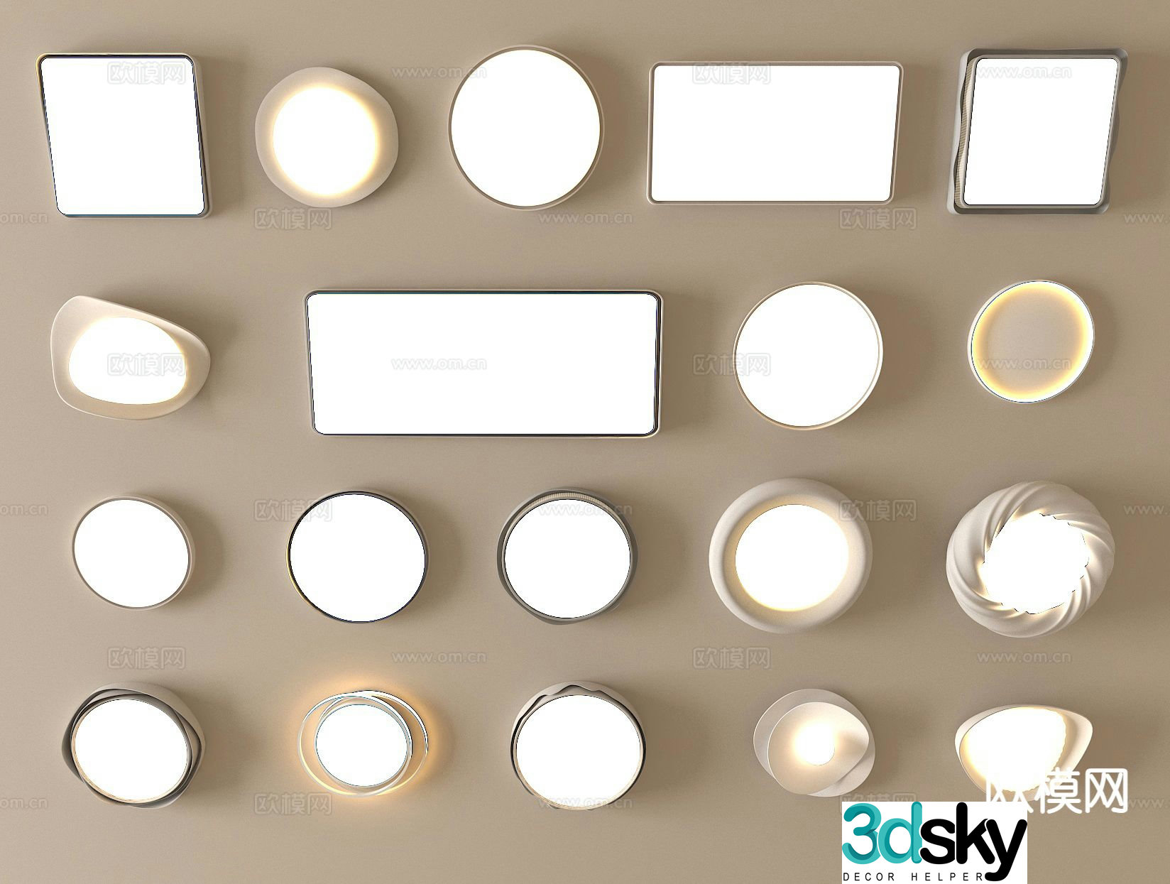 Modern ceiling lamp bedroom lamp living room lamp 3d model