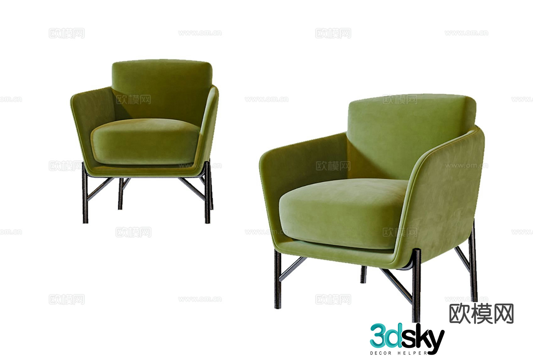 Single sofa leisure sofa 3d model