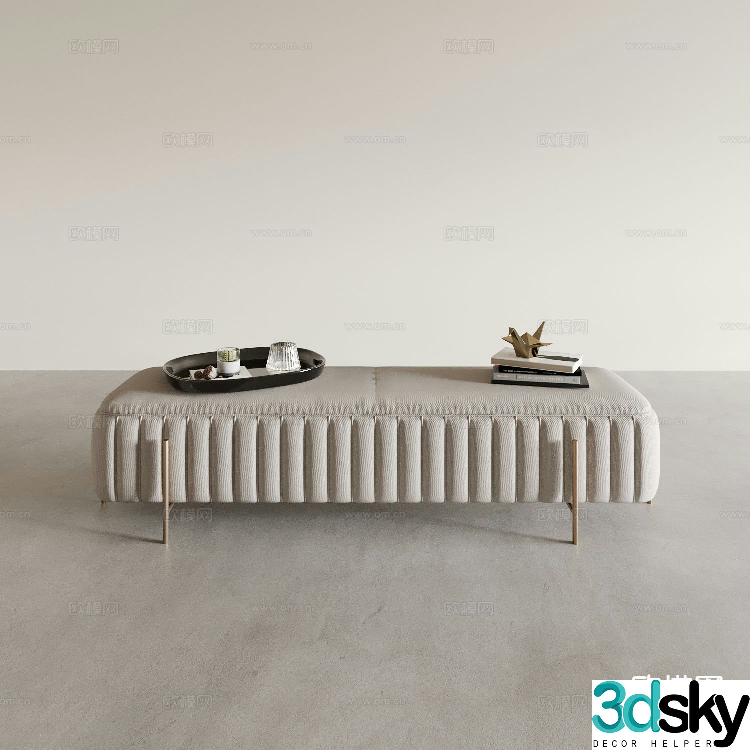 Stool Sofa Stool Shoe Changing Stool 3D Model