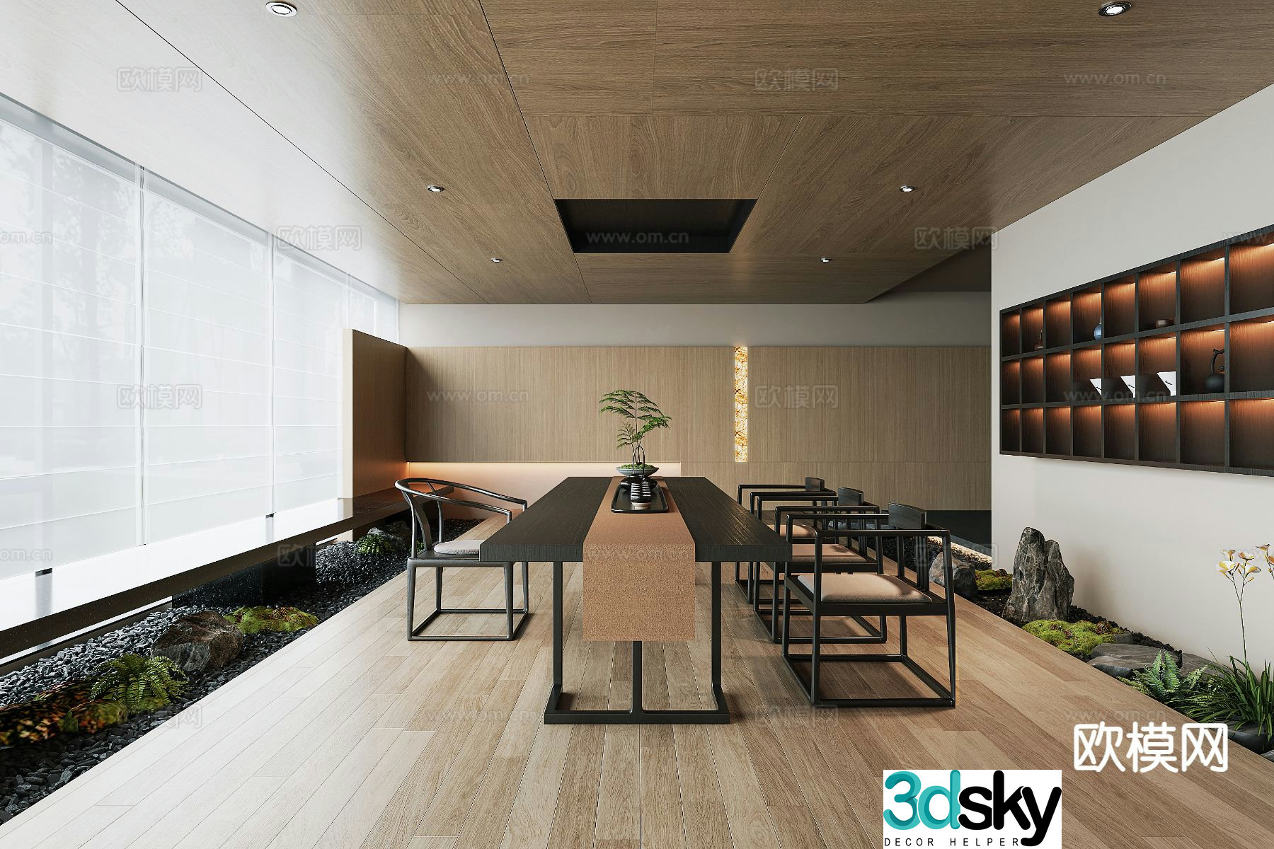 New Chinese tea room 3d model