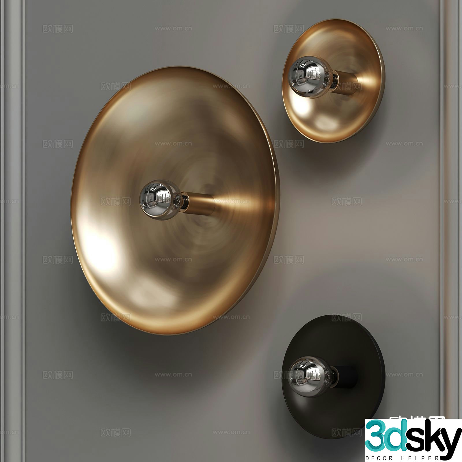 Modern wall light metal wall light 3d model