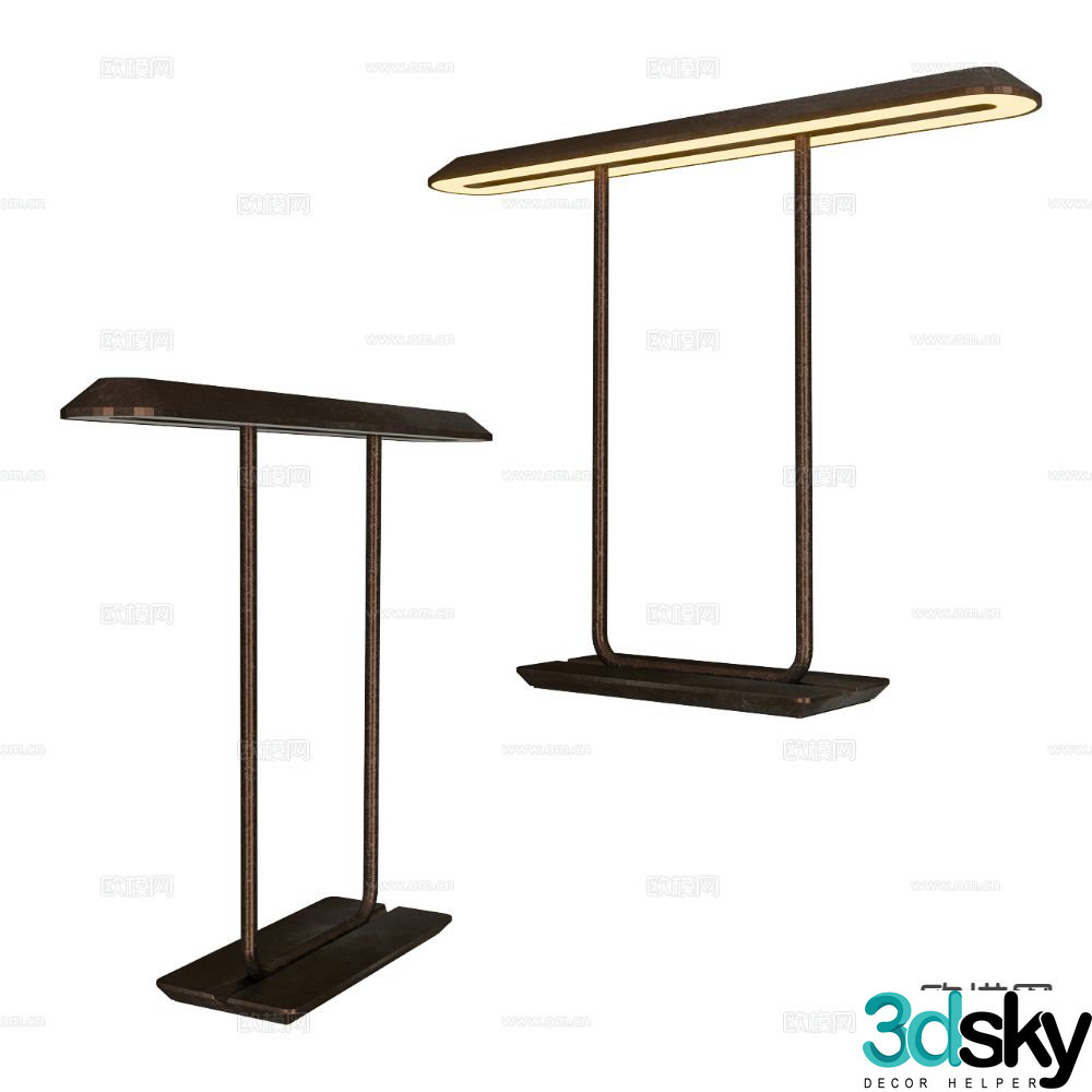 Simple desk lamp 3d model