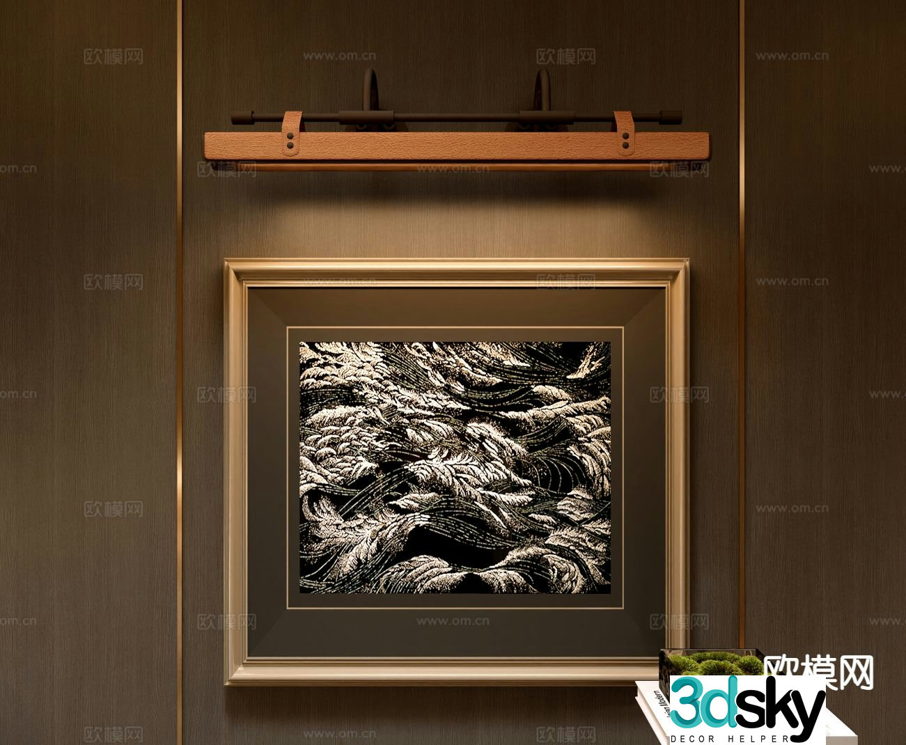 Medieval style decorative painting art painting hanging painting 3D model