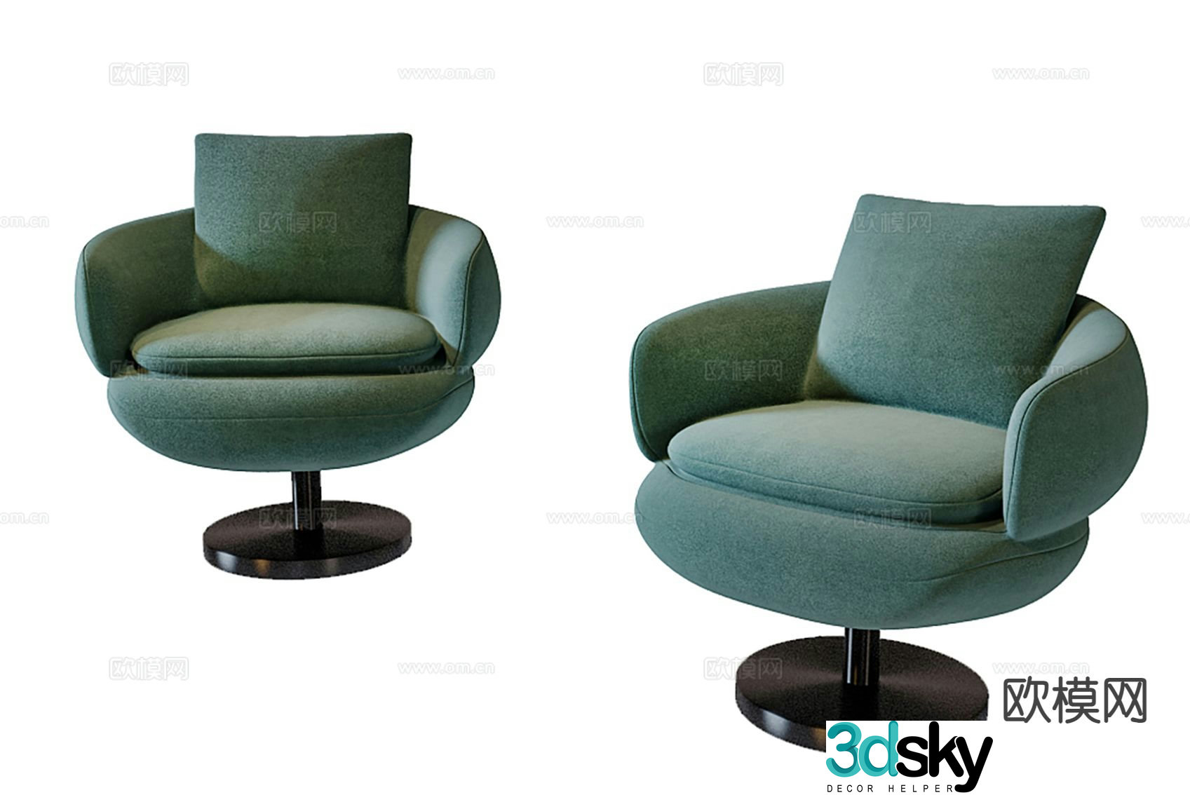 Modern chair leisure chair sofa chair 3d model
