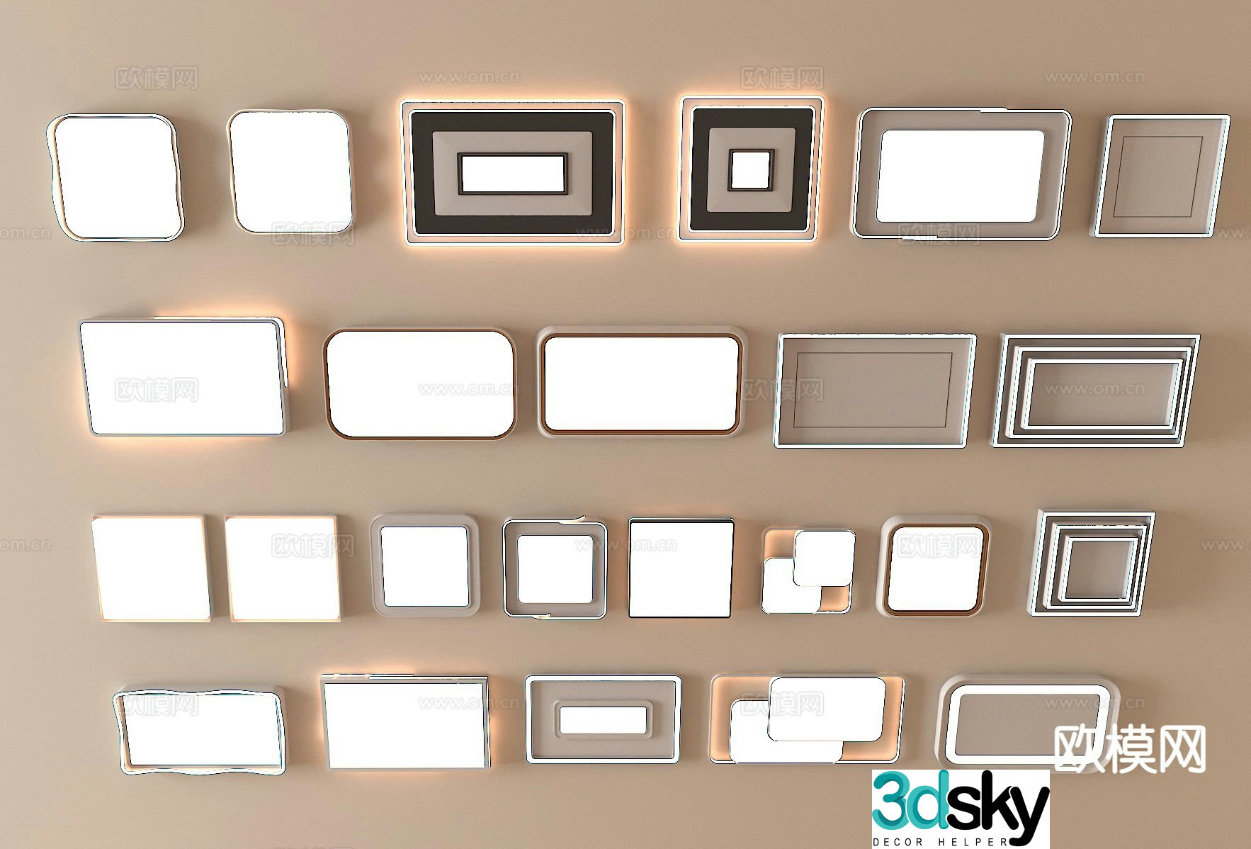 Modern ceiling lamp bedroom lamp living room lamp 3d model