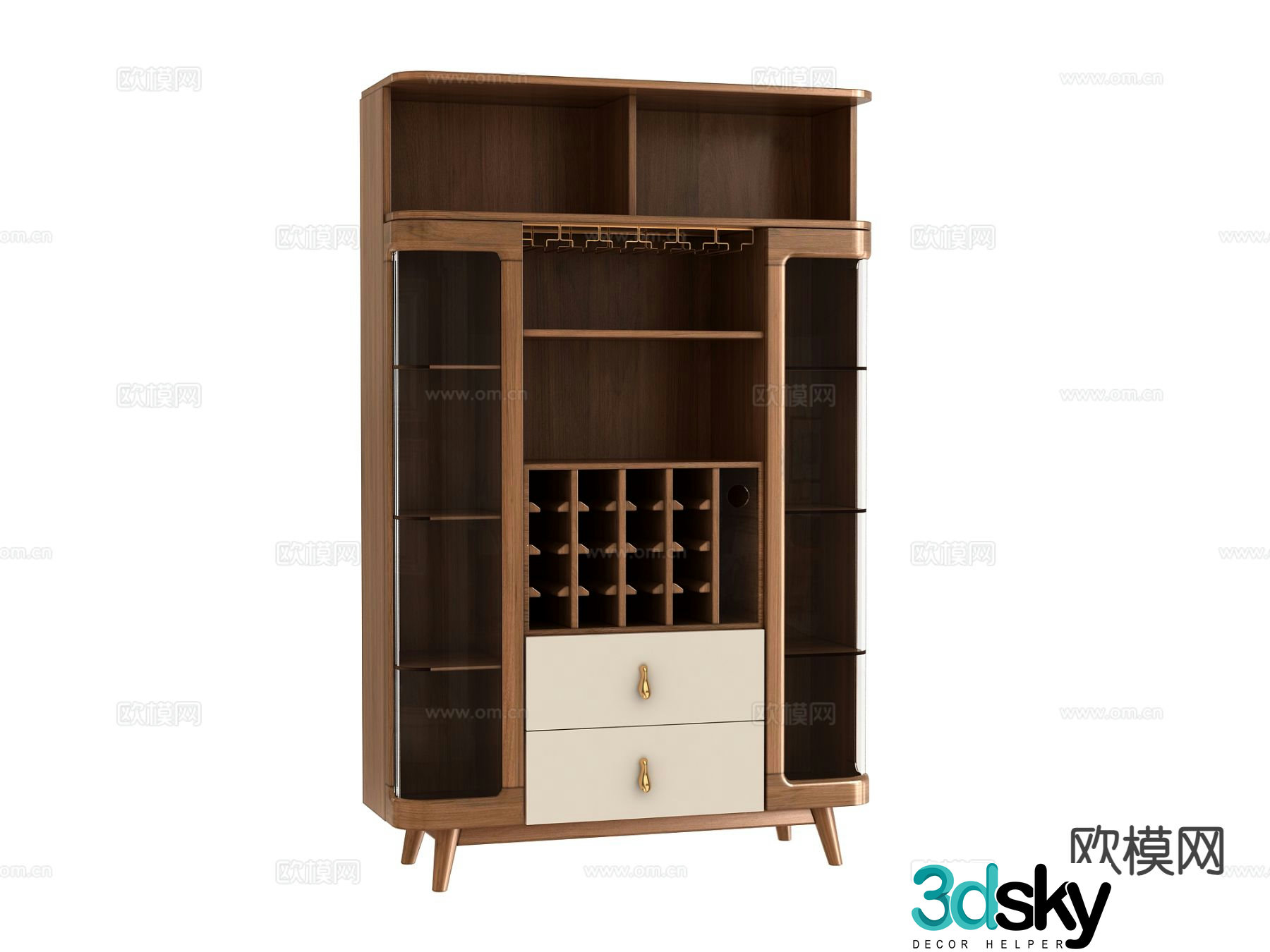 Medieval style wine cabinet 3D model
