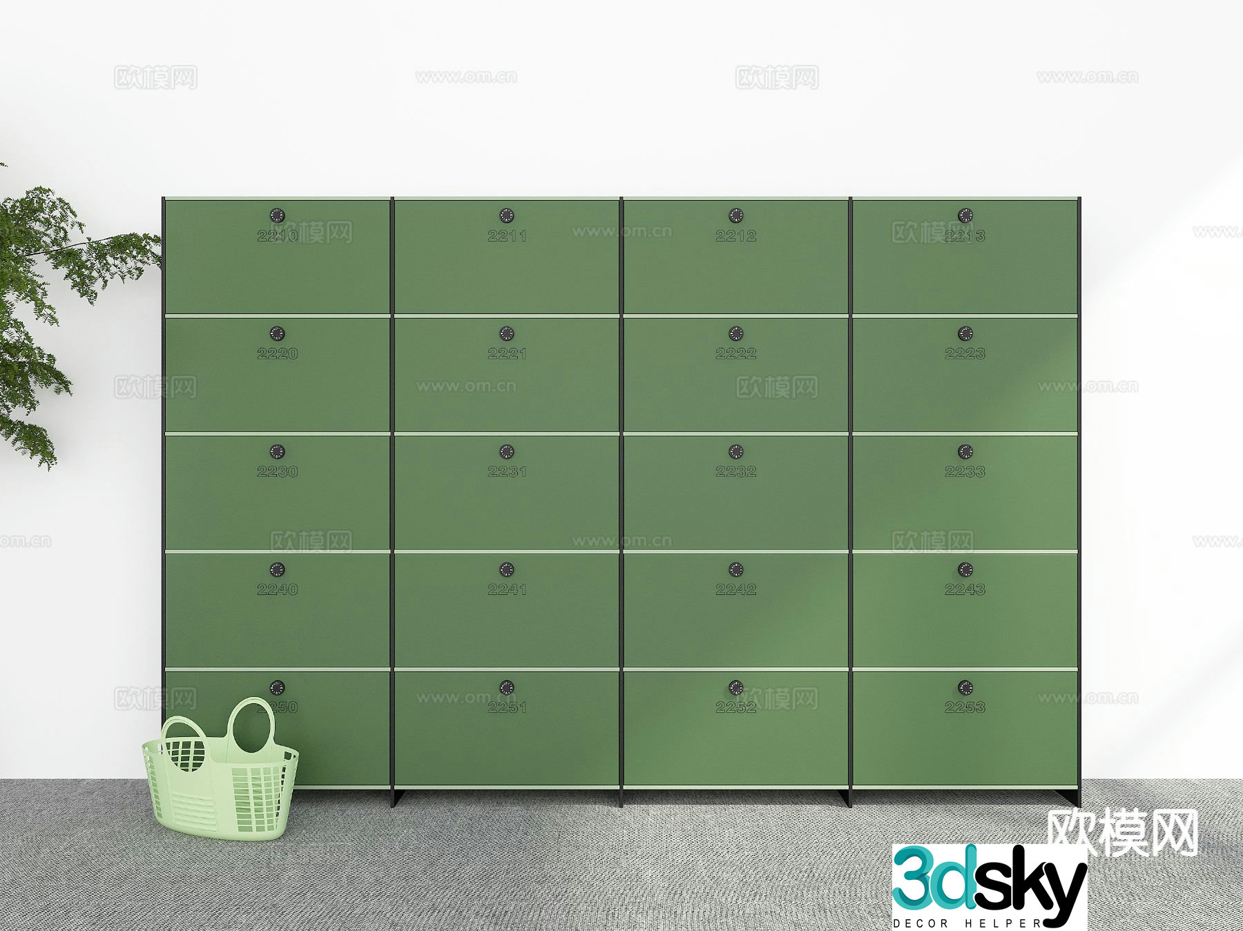Modern locker locker 3d model