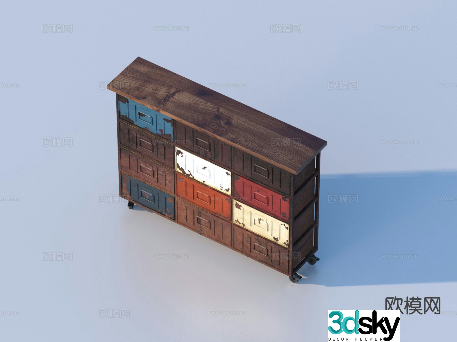 Modern entryway cabinet 3d model