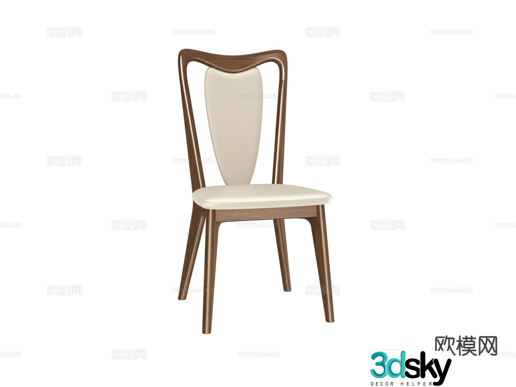 Modern chair dining chair 3d model
